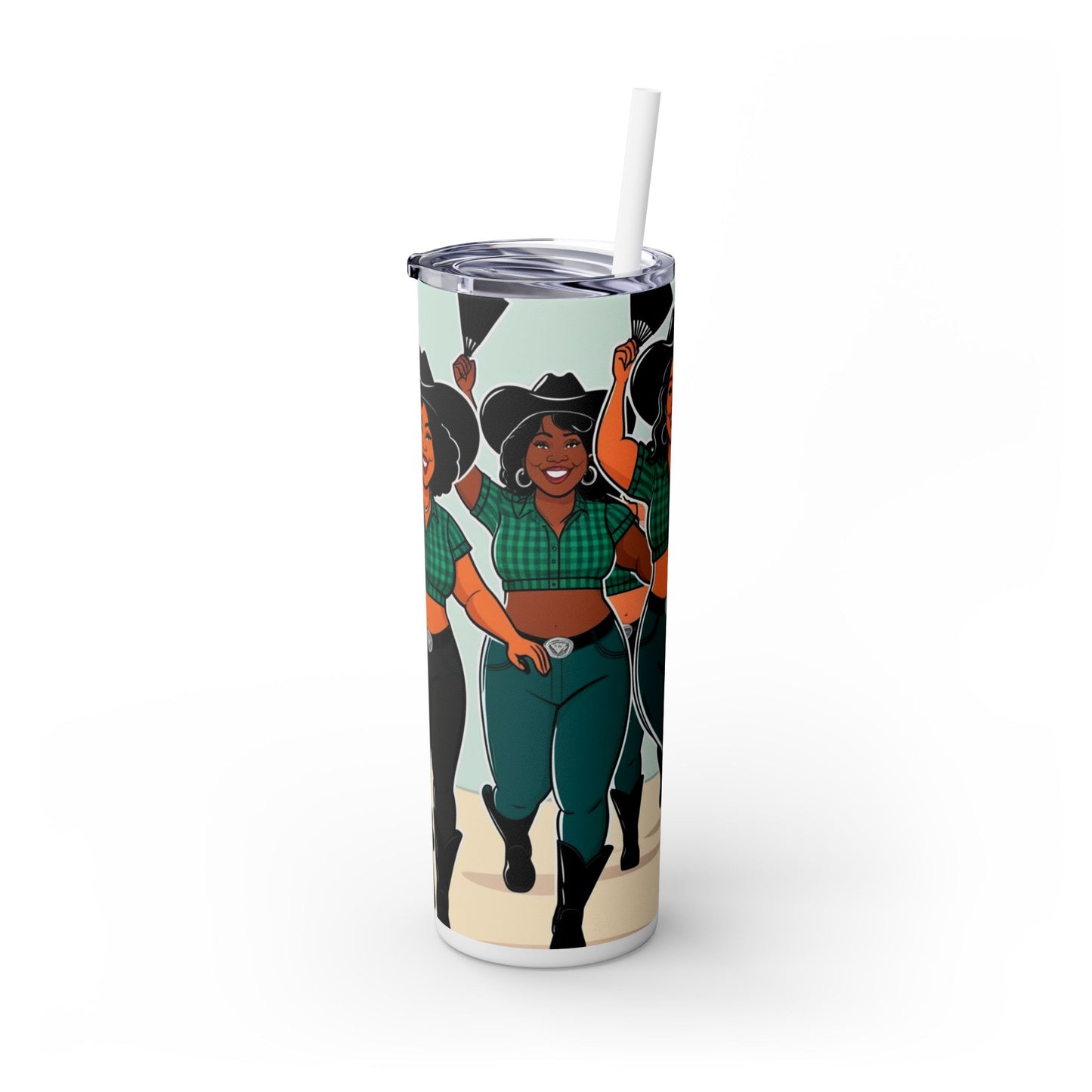 Group Dancers Skinny Tumbler 20oz with Straw