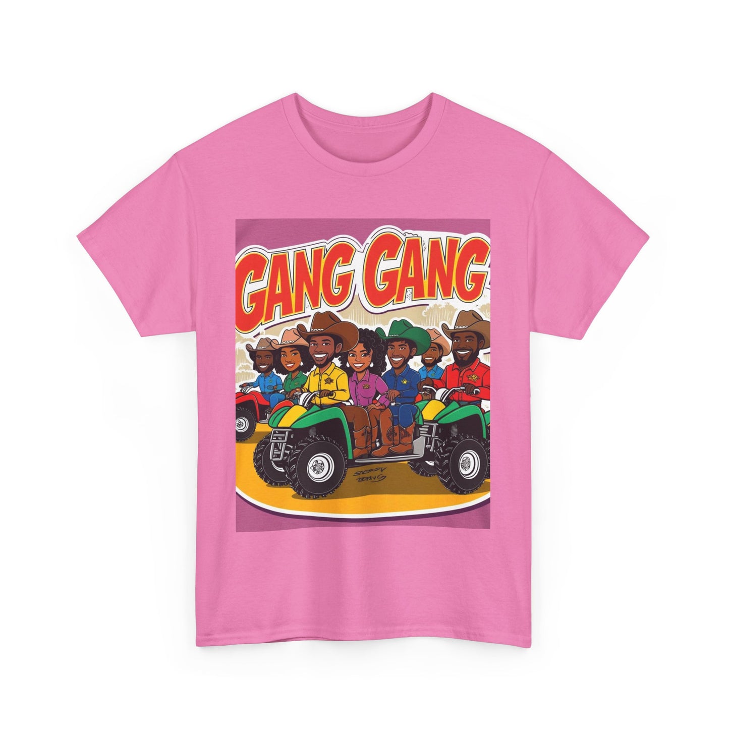 Group ATV Cartoon Graphic Tee Unisex Cotton T-Shirt