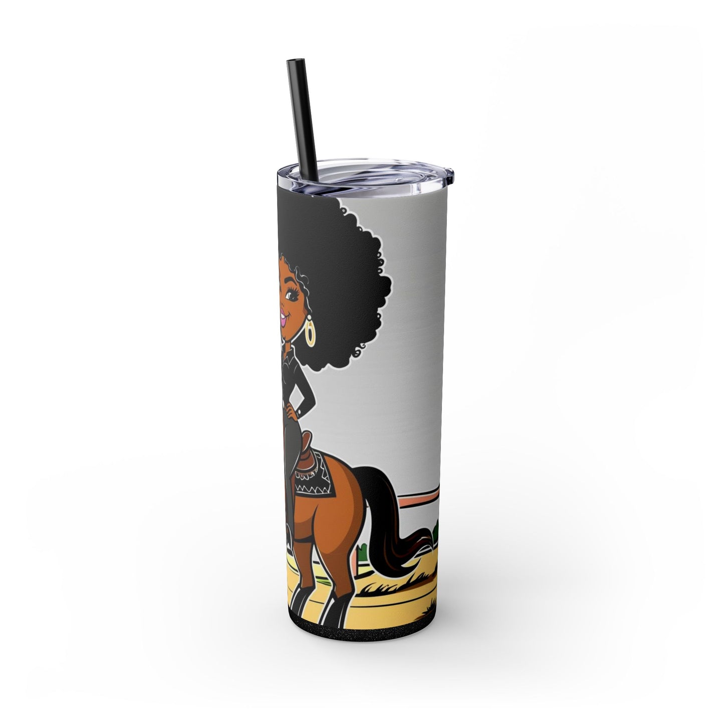 Confident Woman Skinny Tumbler with Straw - 20oz