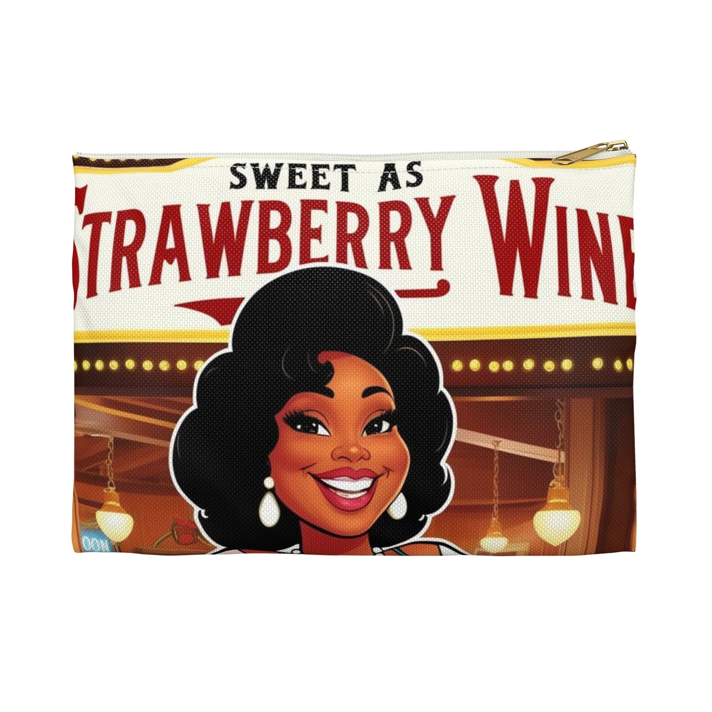 Sweet Strawberry Wine Accessory Pouch