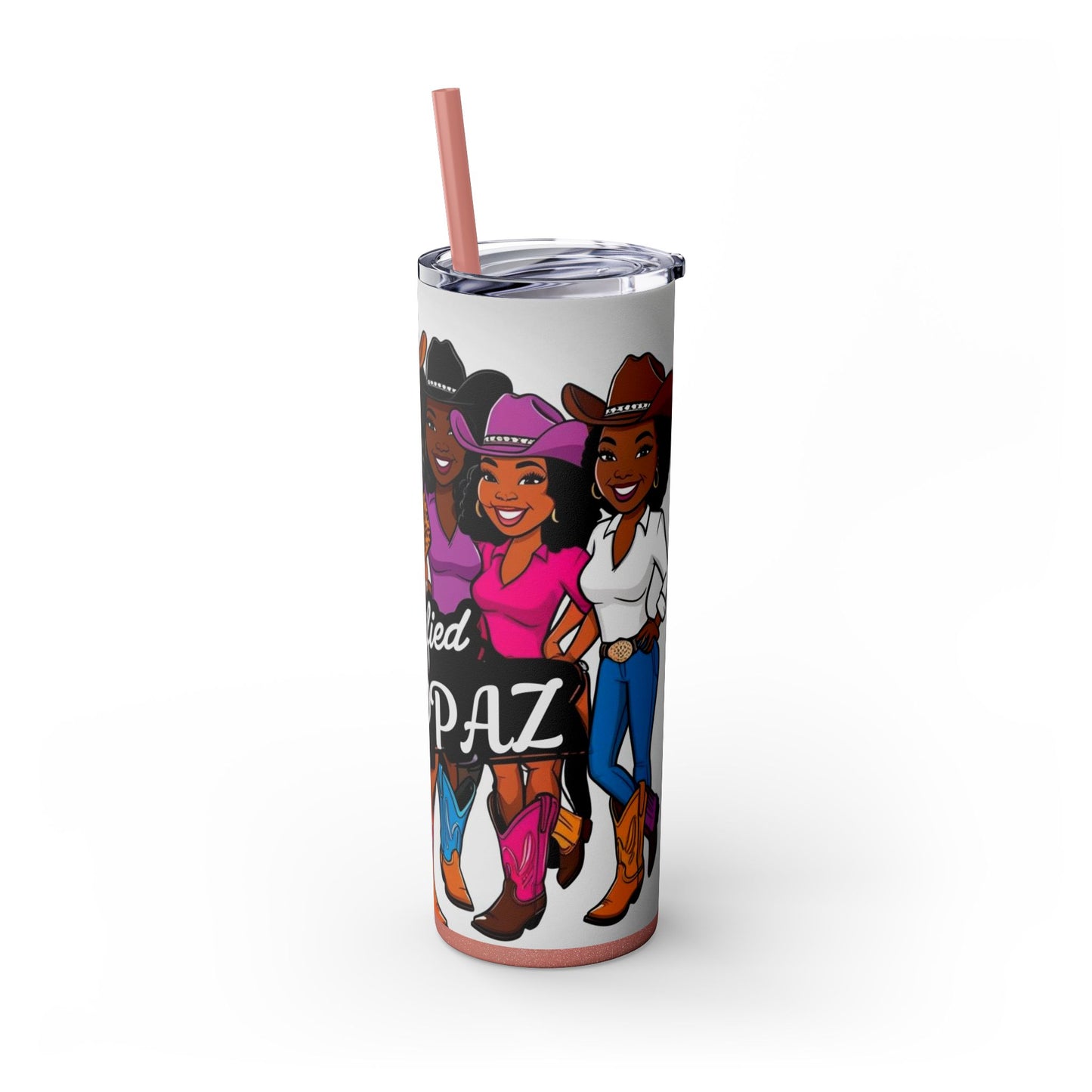 Certified Steppaz Skinny Tumbler with Straw, 20oz