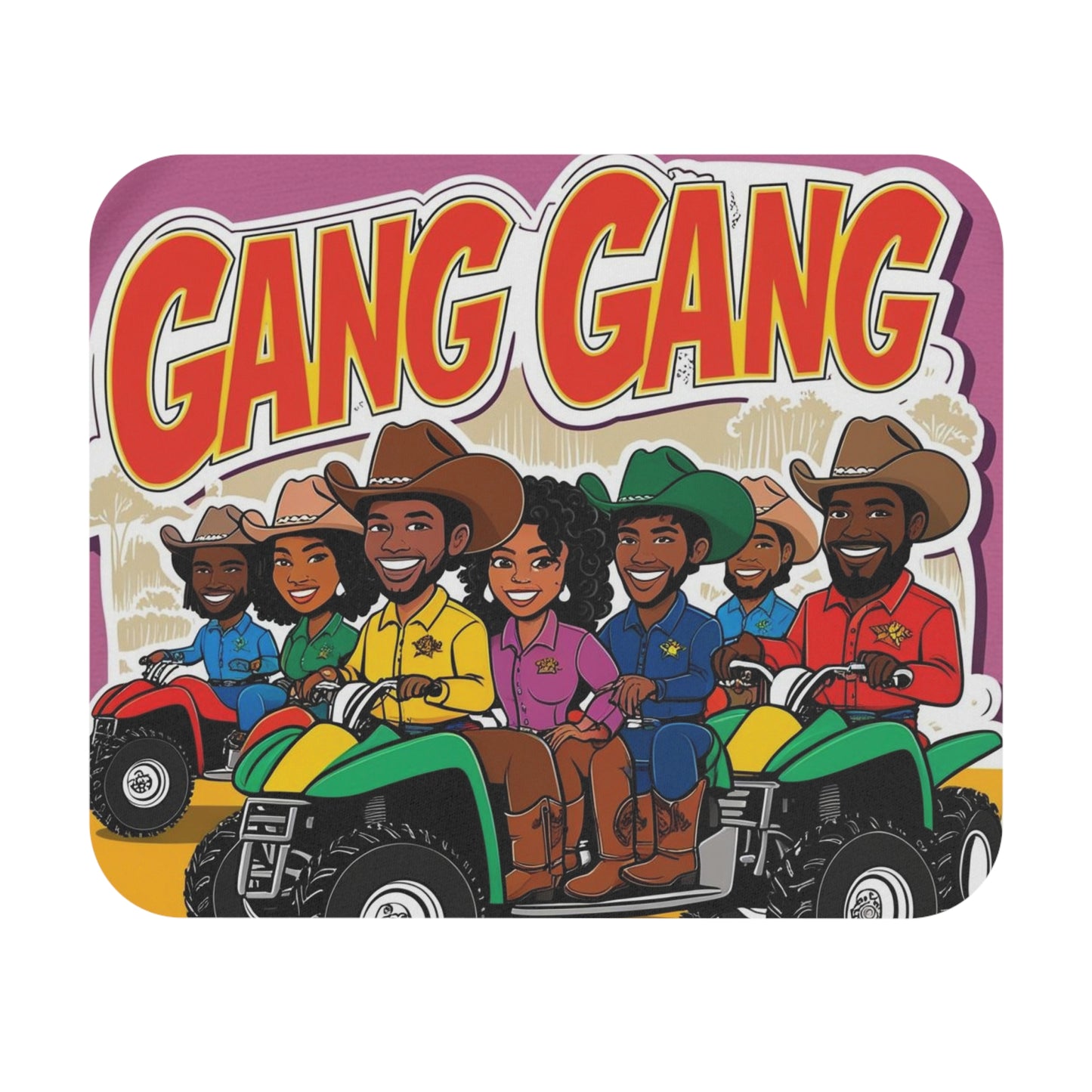 Group ATV Cartoon Mouse Pad