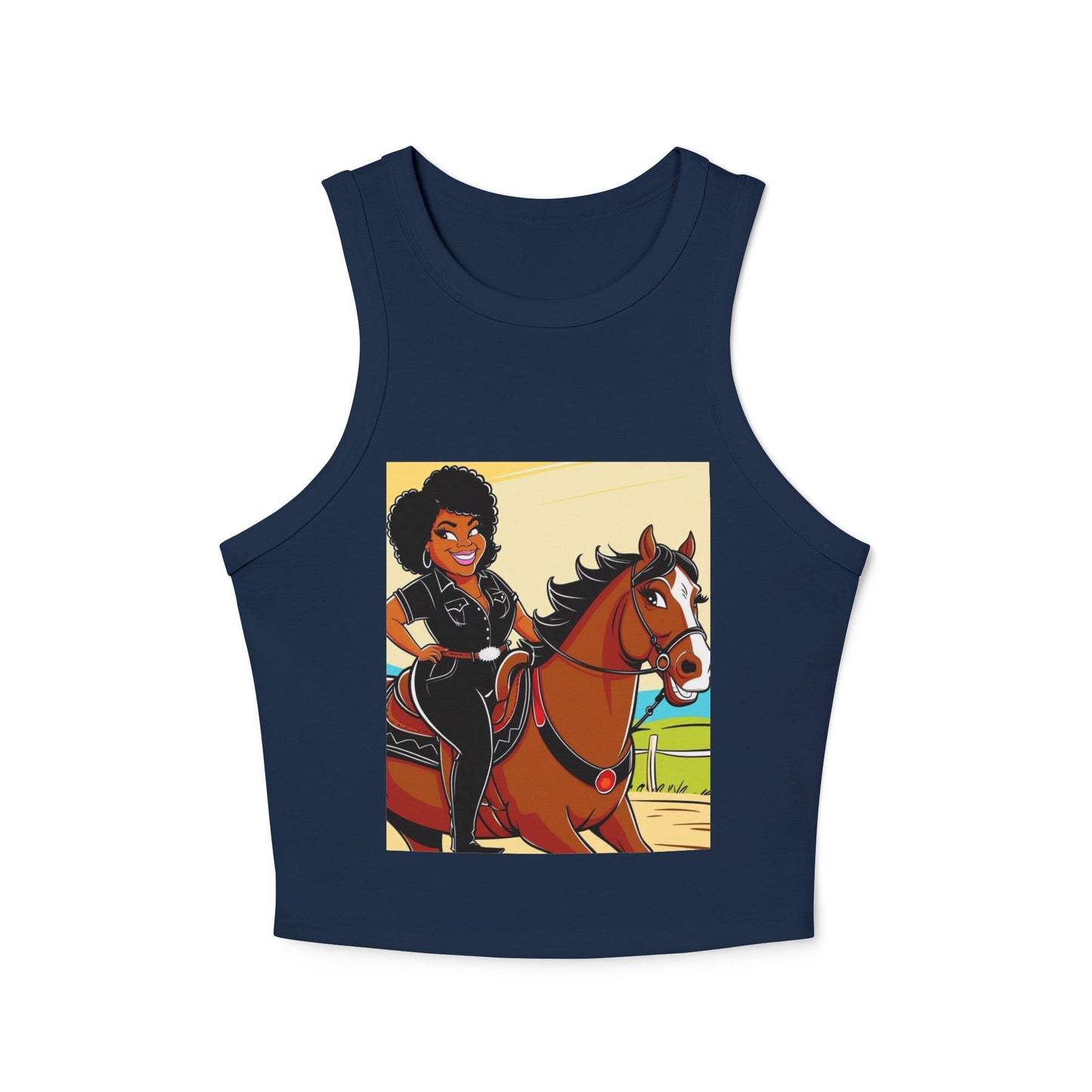 Sittin' Pretty Women's Micro Rib Racer Tank Top