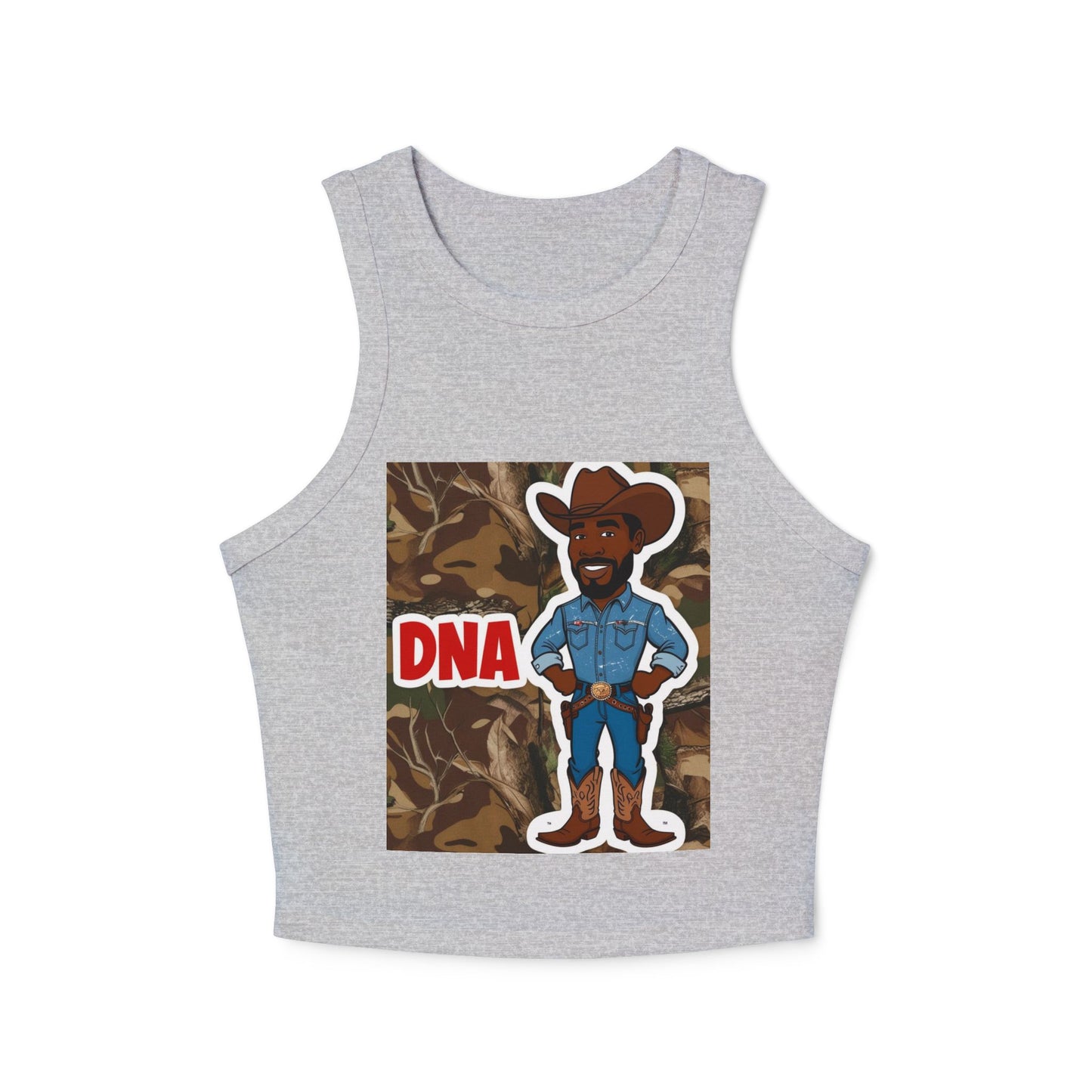 Country Boy DNA Graphic Racer Tank Top for Women