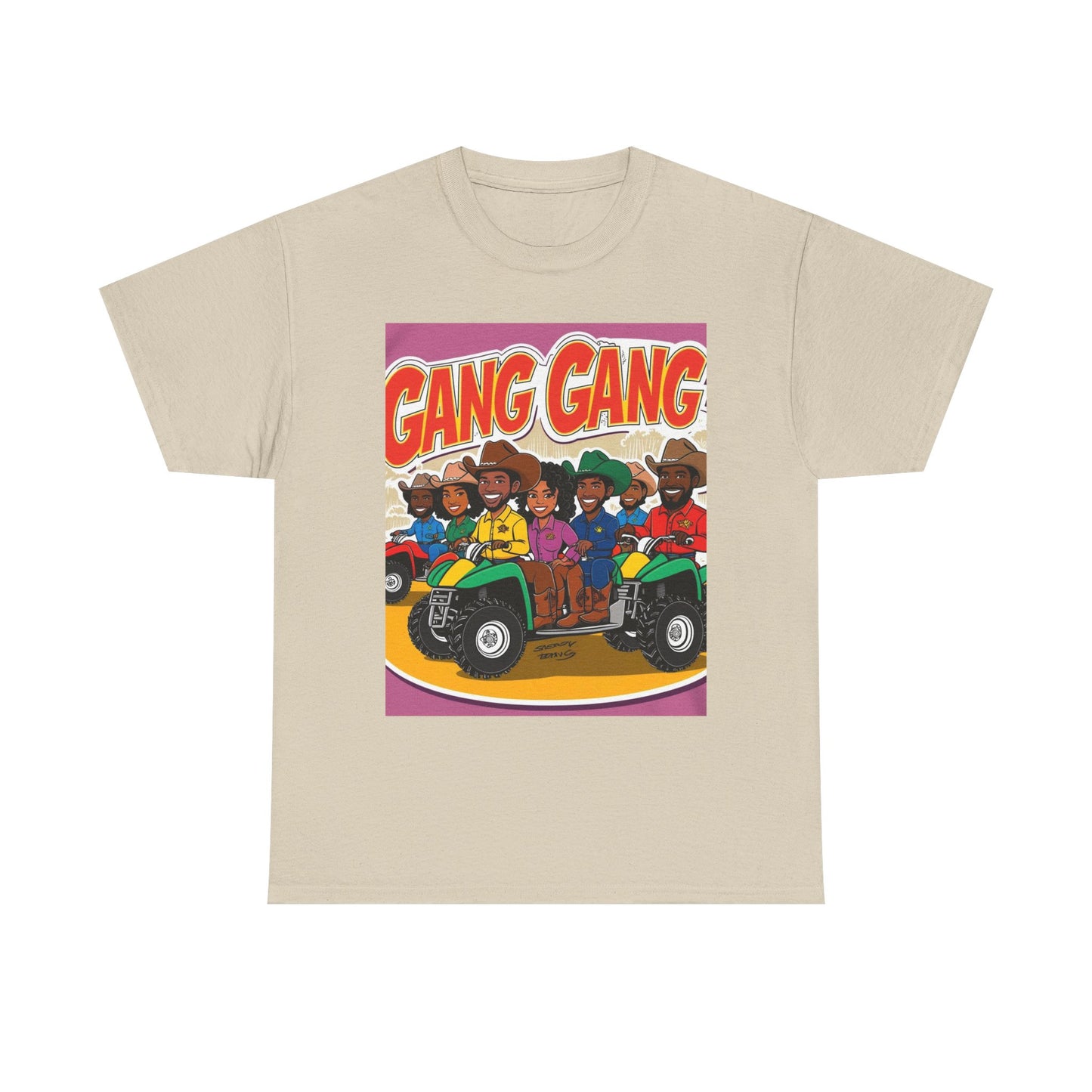 Group ATV Cartoon Graphic Tee Unisex Cotton T-Shirt