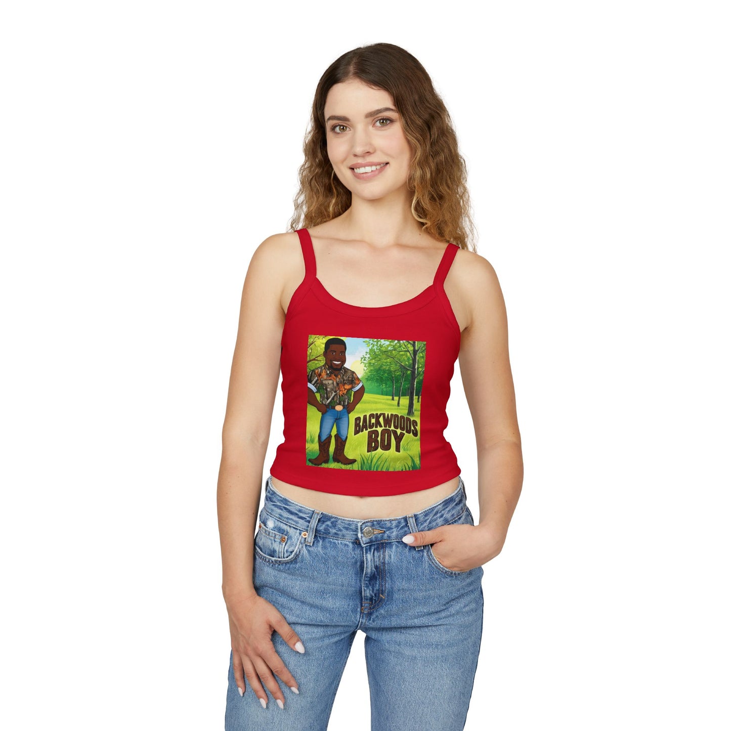 Backwoods Boy Spaghetti Strap Tank Top