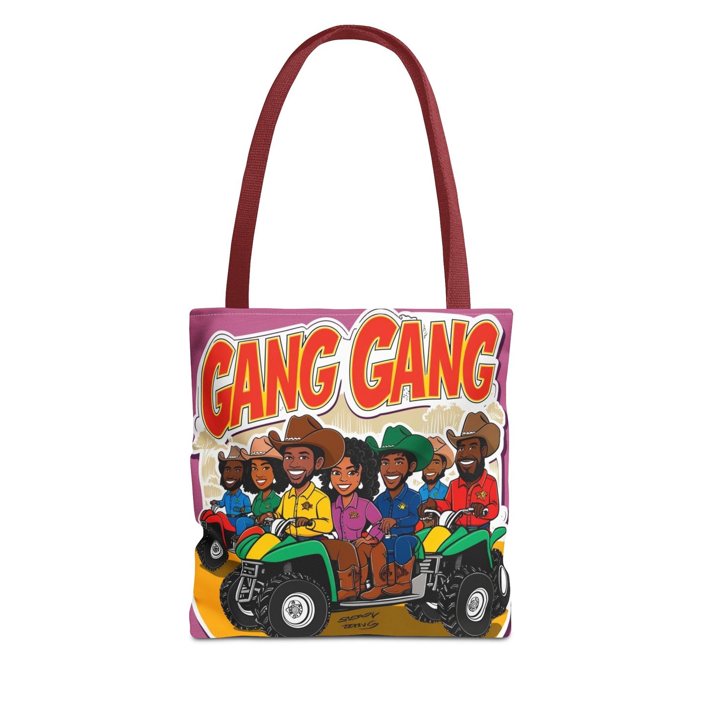 Group ATV Cartoon Tote Bag