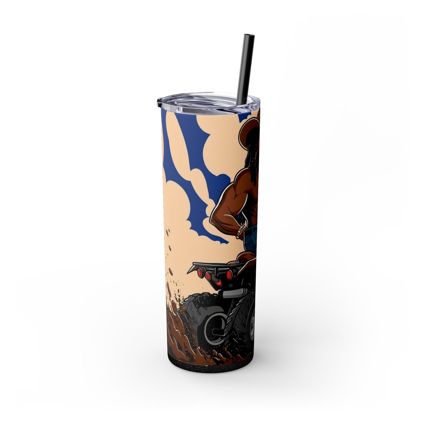Sexy Locs Skinny Tumbler with Straw - 20oz