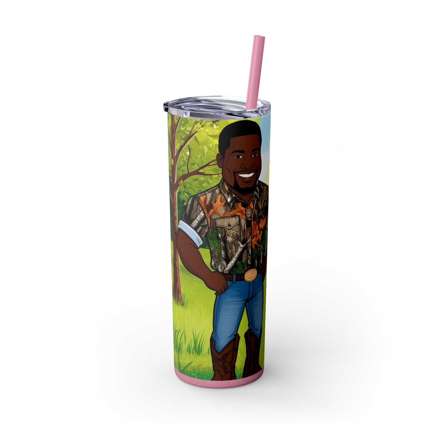 Backwoods Boy Skinny Tumbler - 20oz with Straw