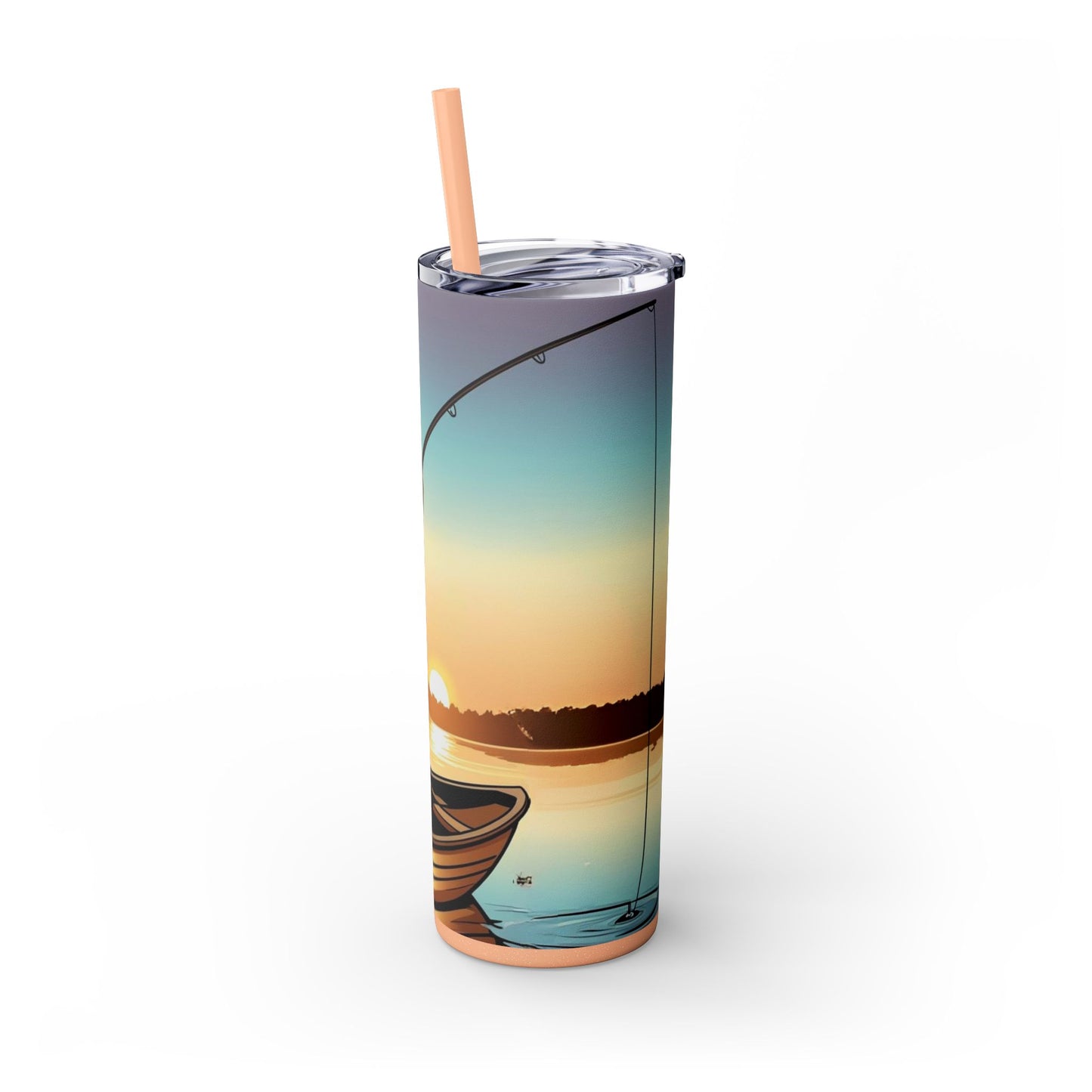 Handsome Fisherman Skinny Tumbler with Straw - 20oz