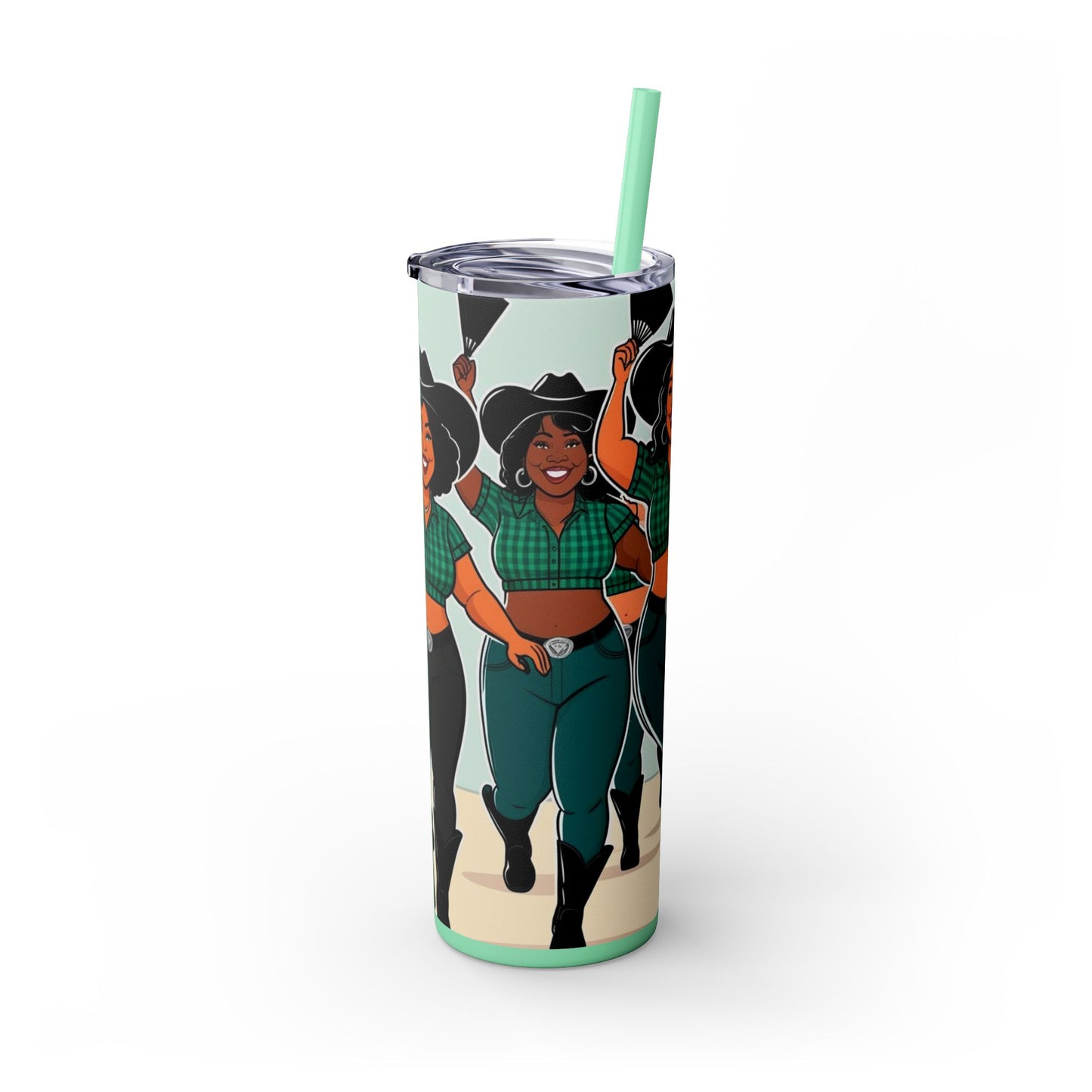 Group Dancers Skinny Tumbler 20oz with Straw