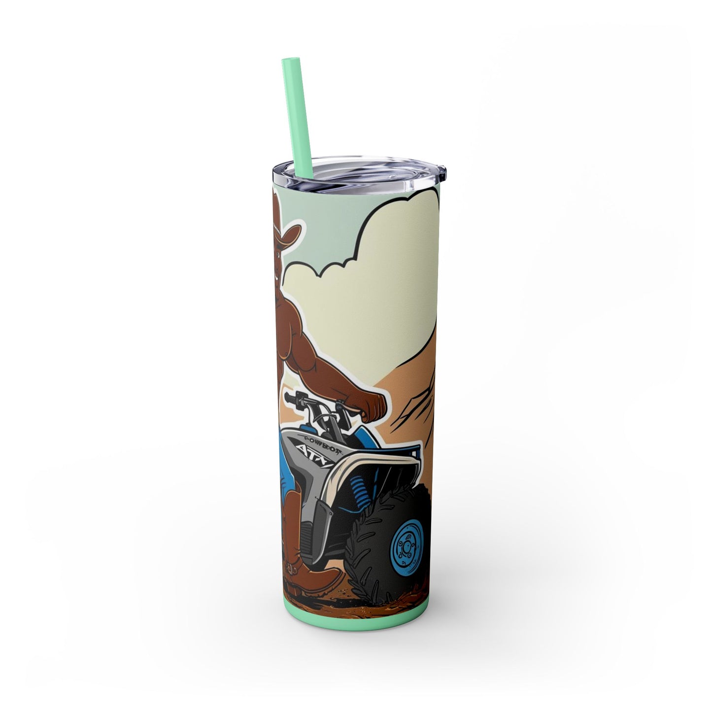 Big Cowboy Adventure Skinny Tumbler with Straw - 20oz