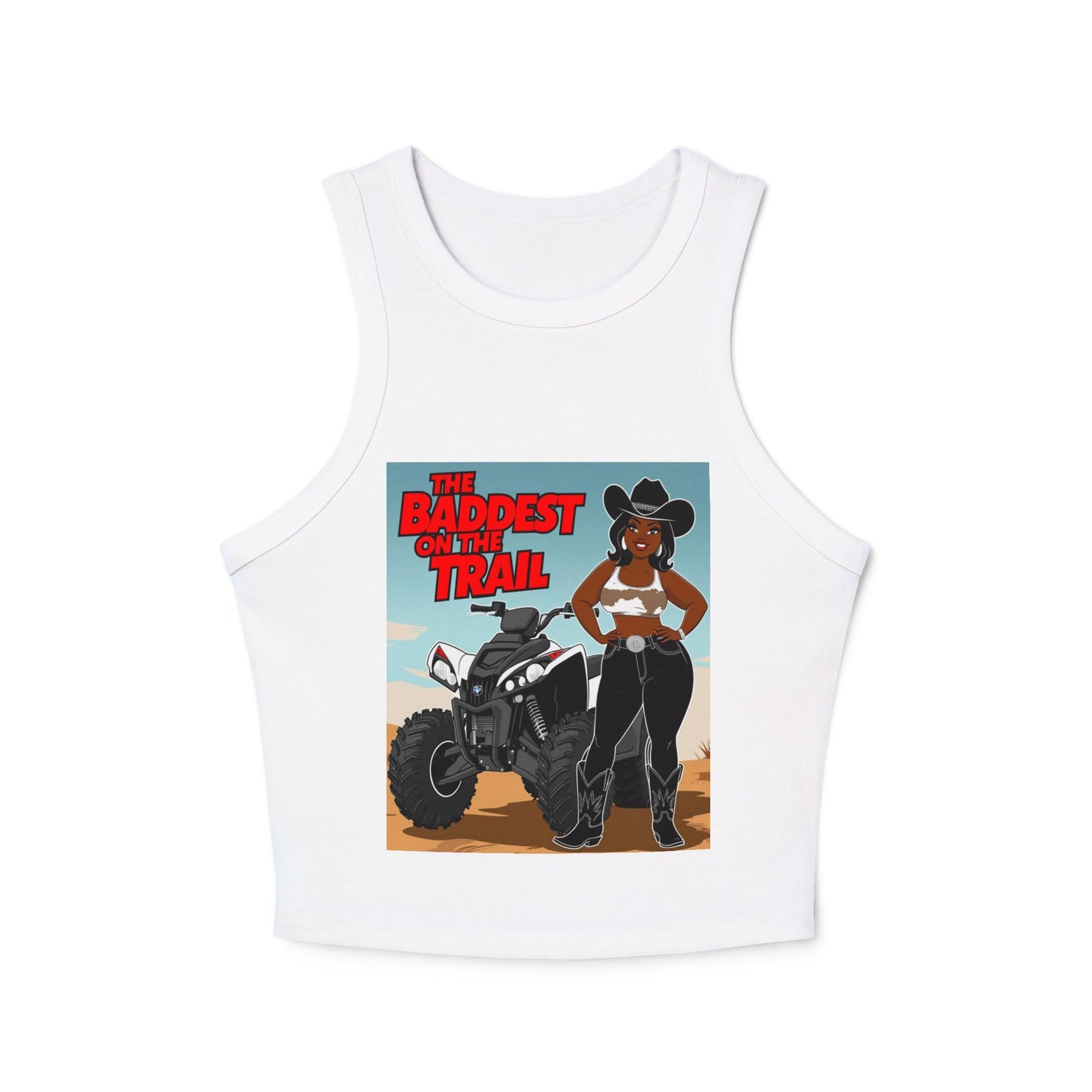 Baddest on the Trail Women's Micro Rib Racer Tank Top