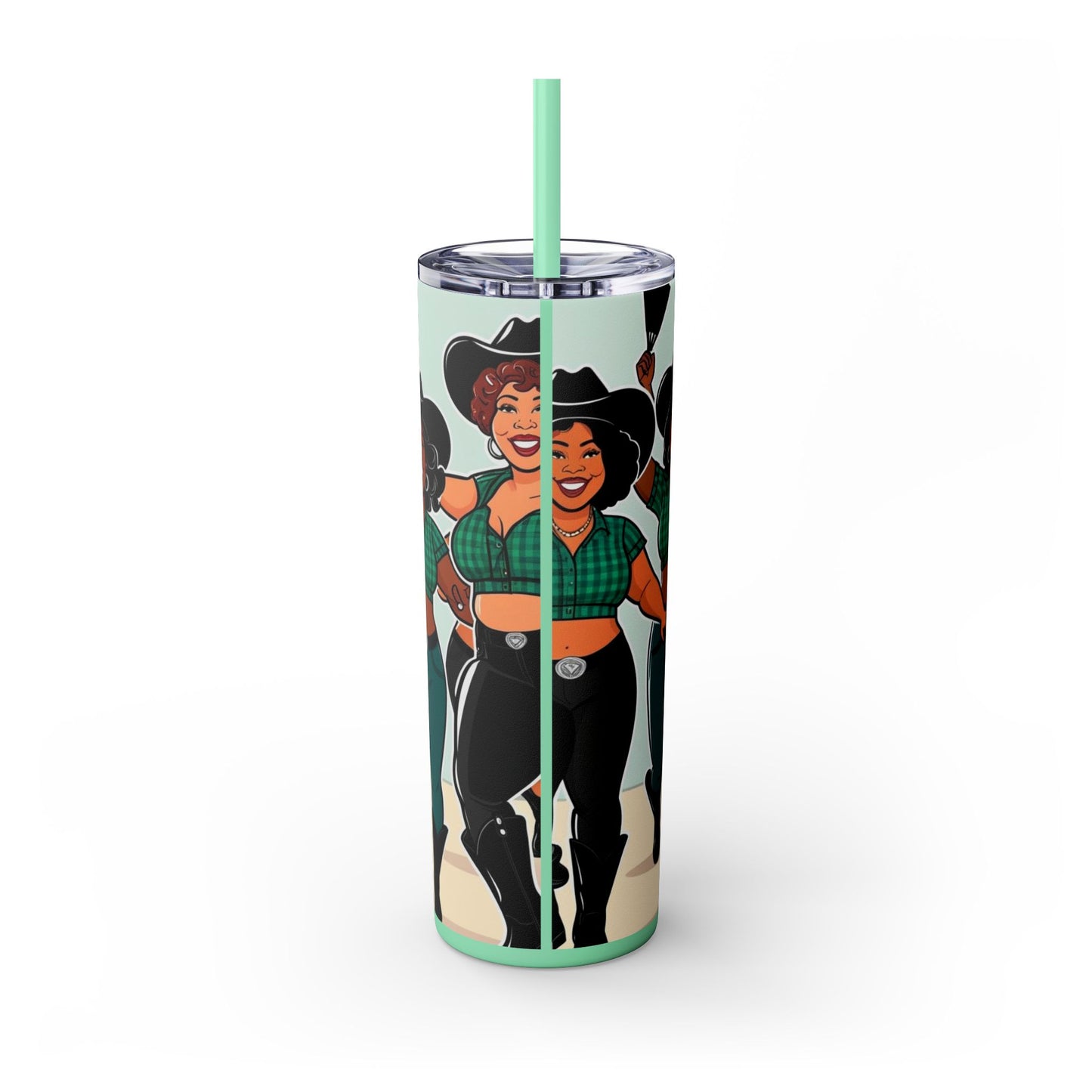 Group Dancers Skinny Tumbler 20oz with Straw