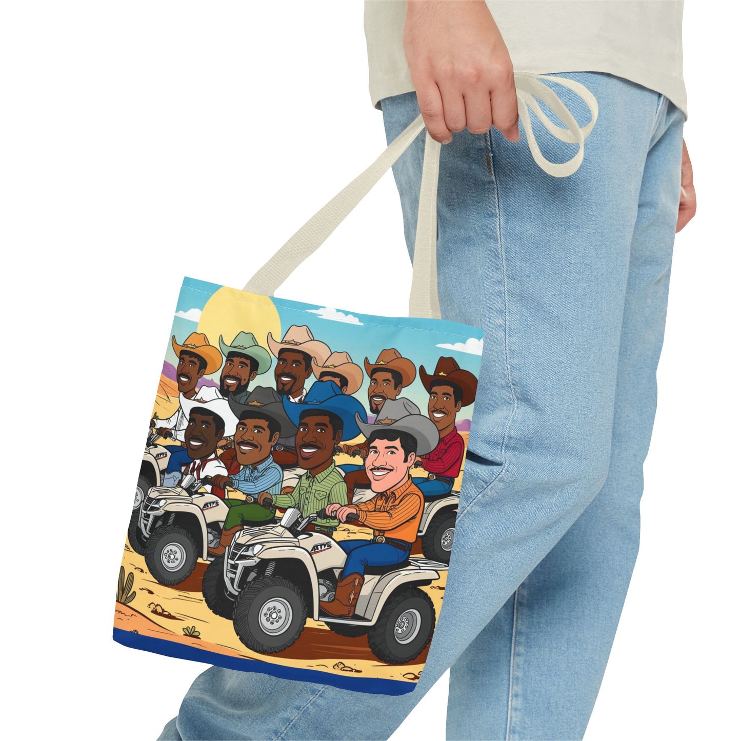 Retro Cowboy Adventure Tote Bag