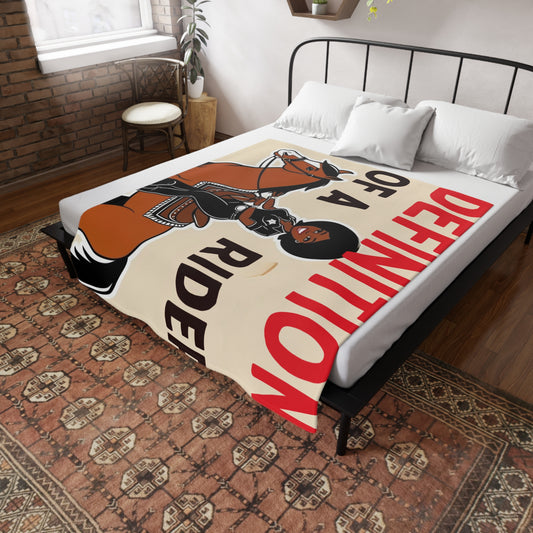 Definition of a Rider Plush Fleece Blanket