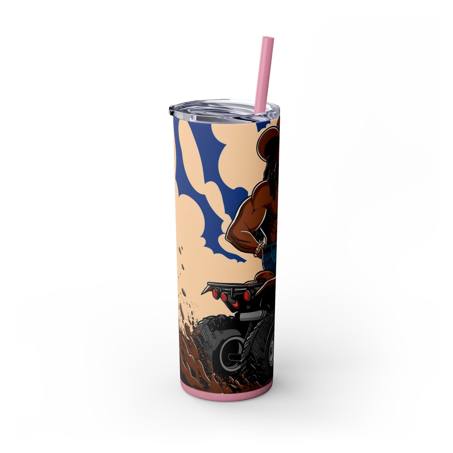 Sexy Locs Skinny Tumbler with Straw - 20oz