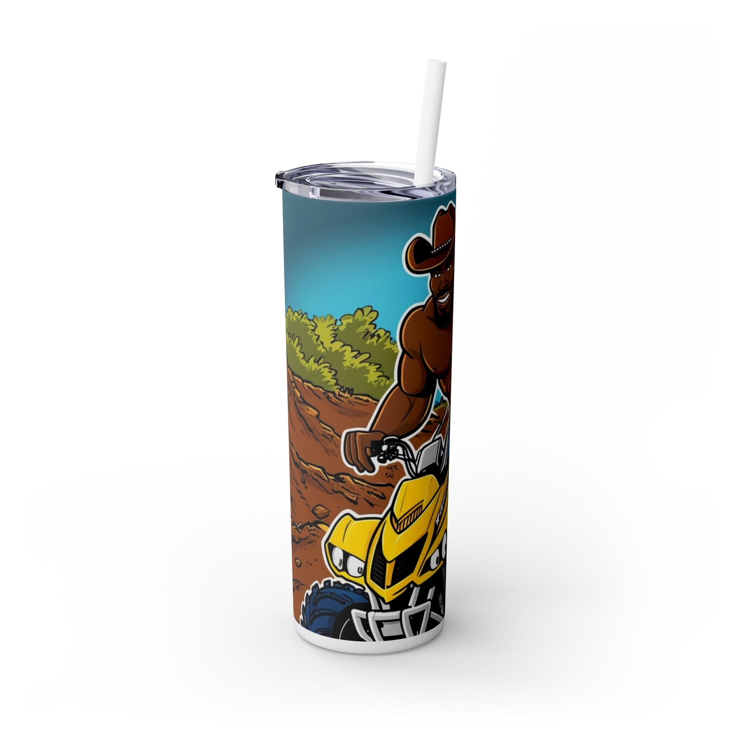 Big Boy Skinny Tumbler with Straw, 20oz