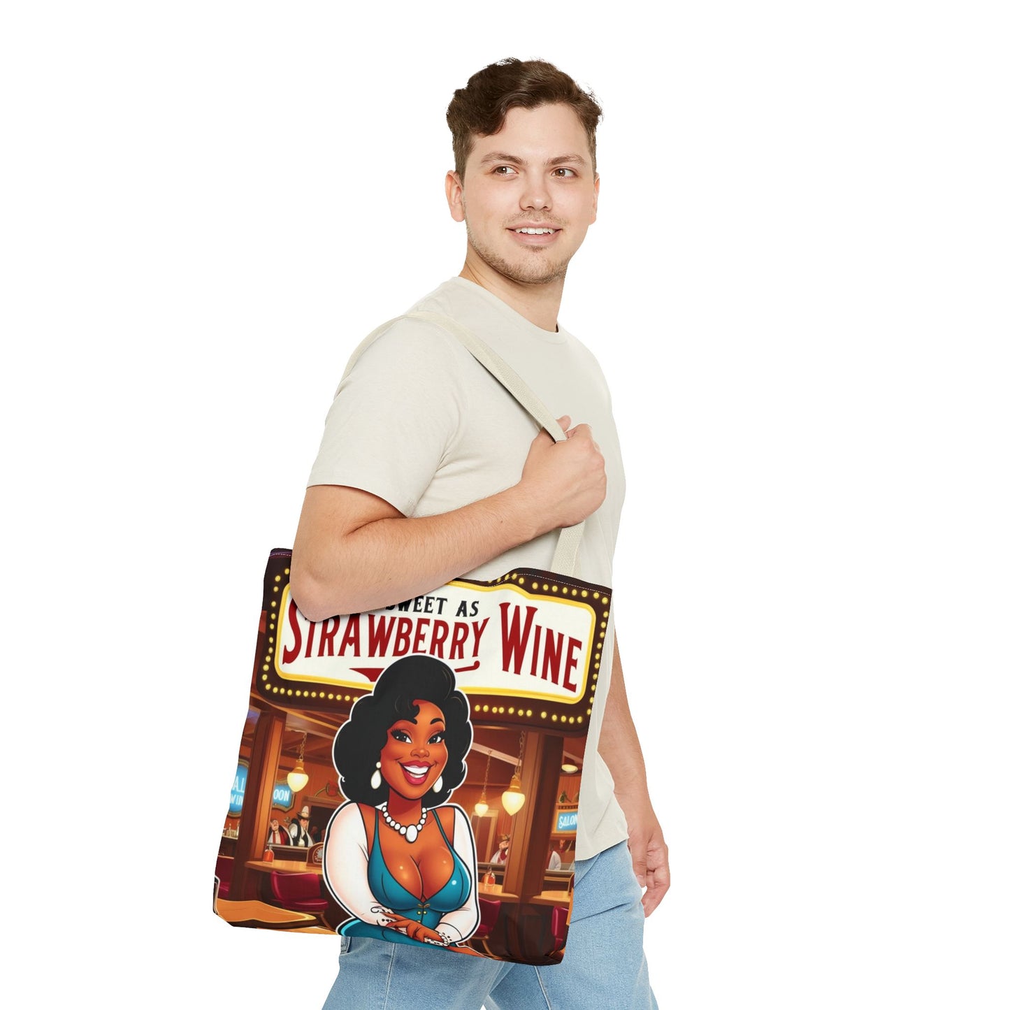 Sweet as Strawberry Wine Tote Bag