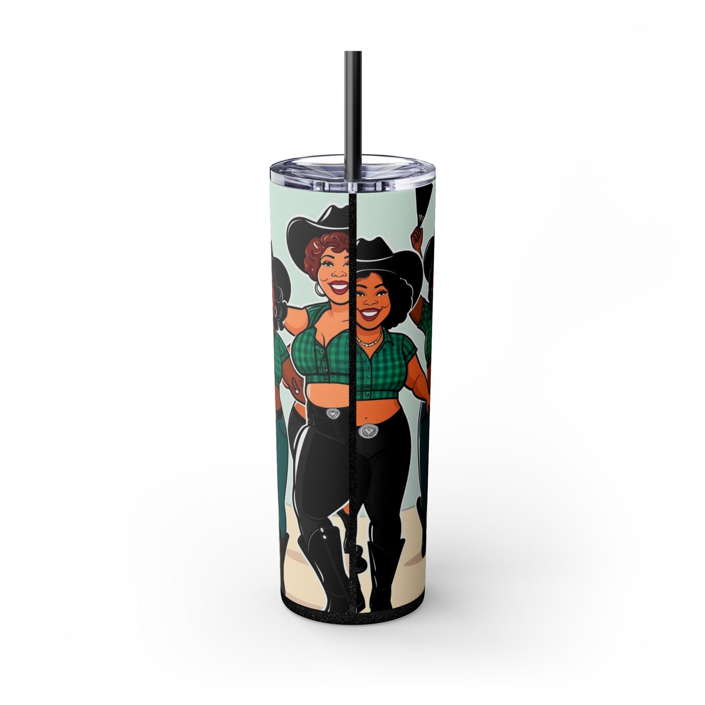 Group Dancers Skinny Tumbler 20oz with Straw
