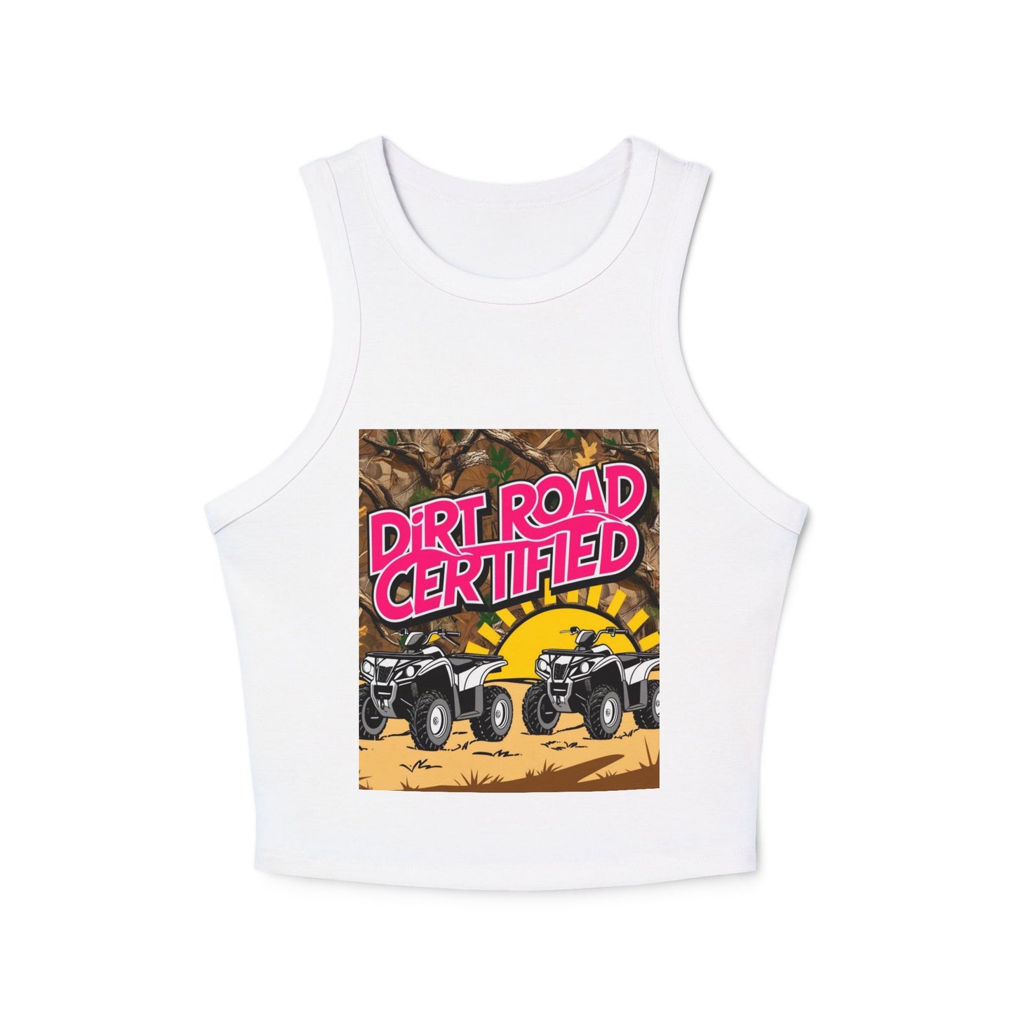 Dirt Road Certified Pink Racer Tank Top