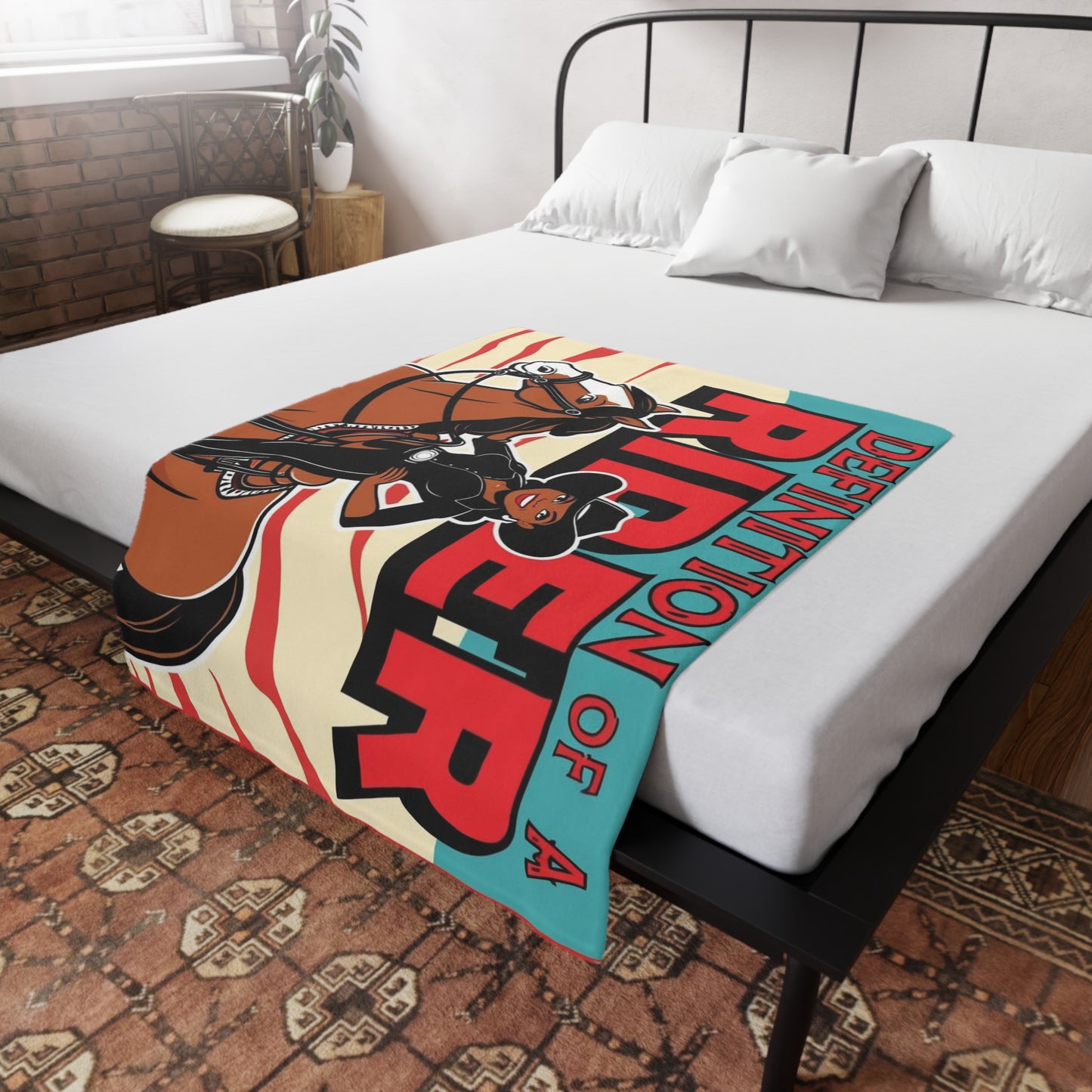 Definition of a Rider Plush Fleece Blanket