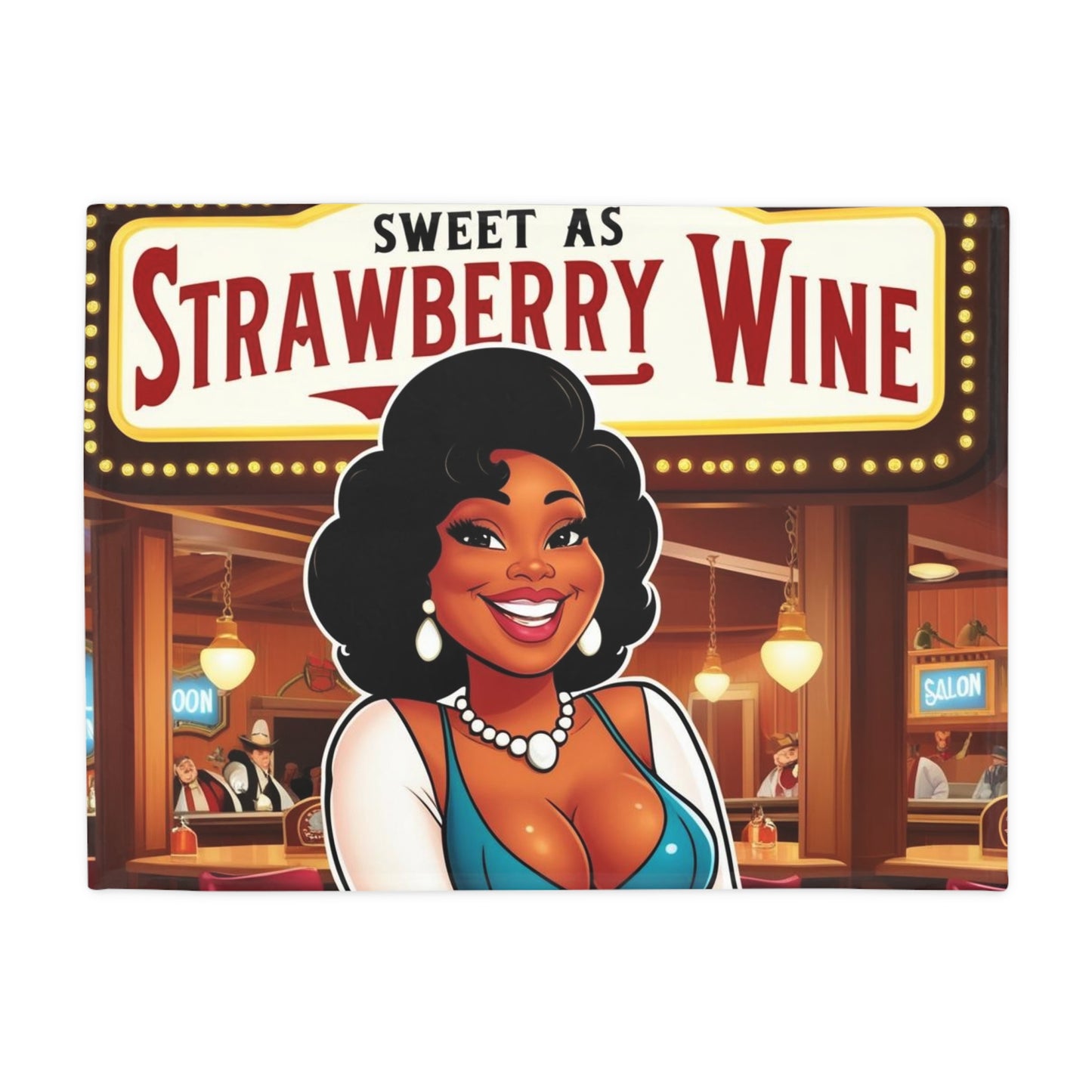 Sweet As Strawberry Wine Plush Fleece Blanket