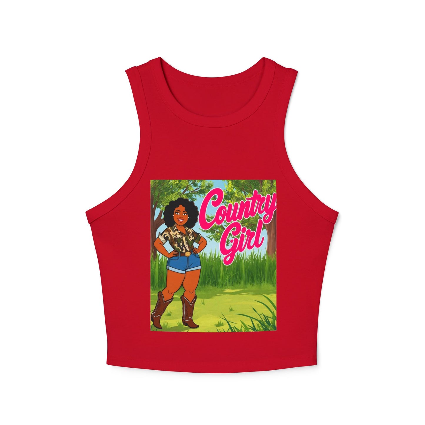 Country Girl Women's Micro Rib Racer Tank Top