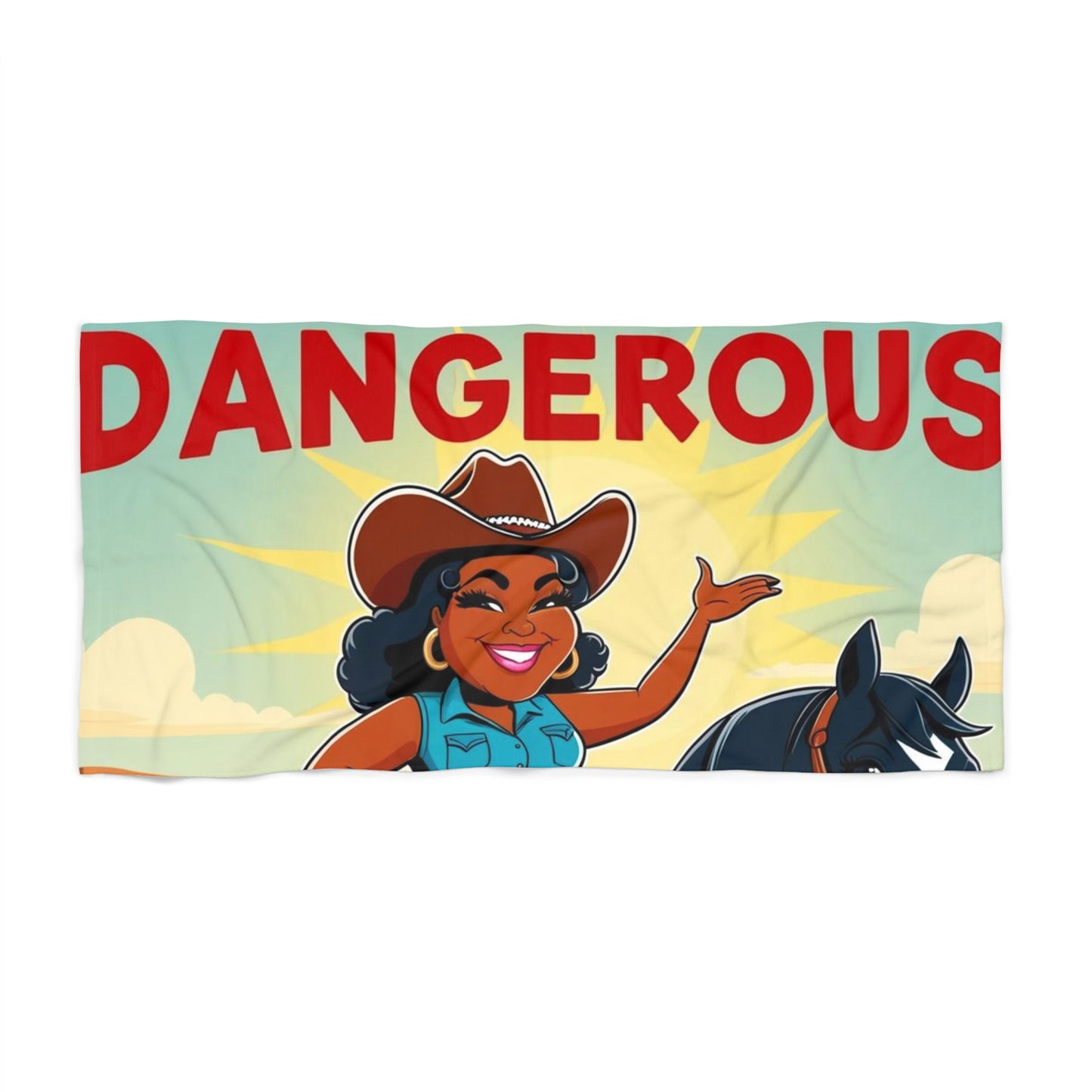 Dangerous Cowgirl Beach Towel