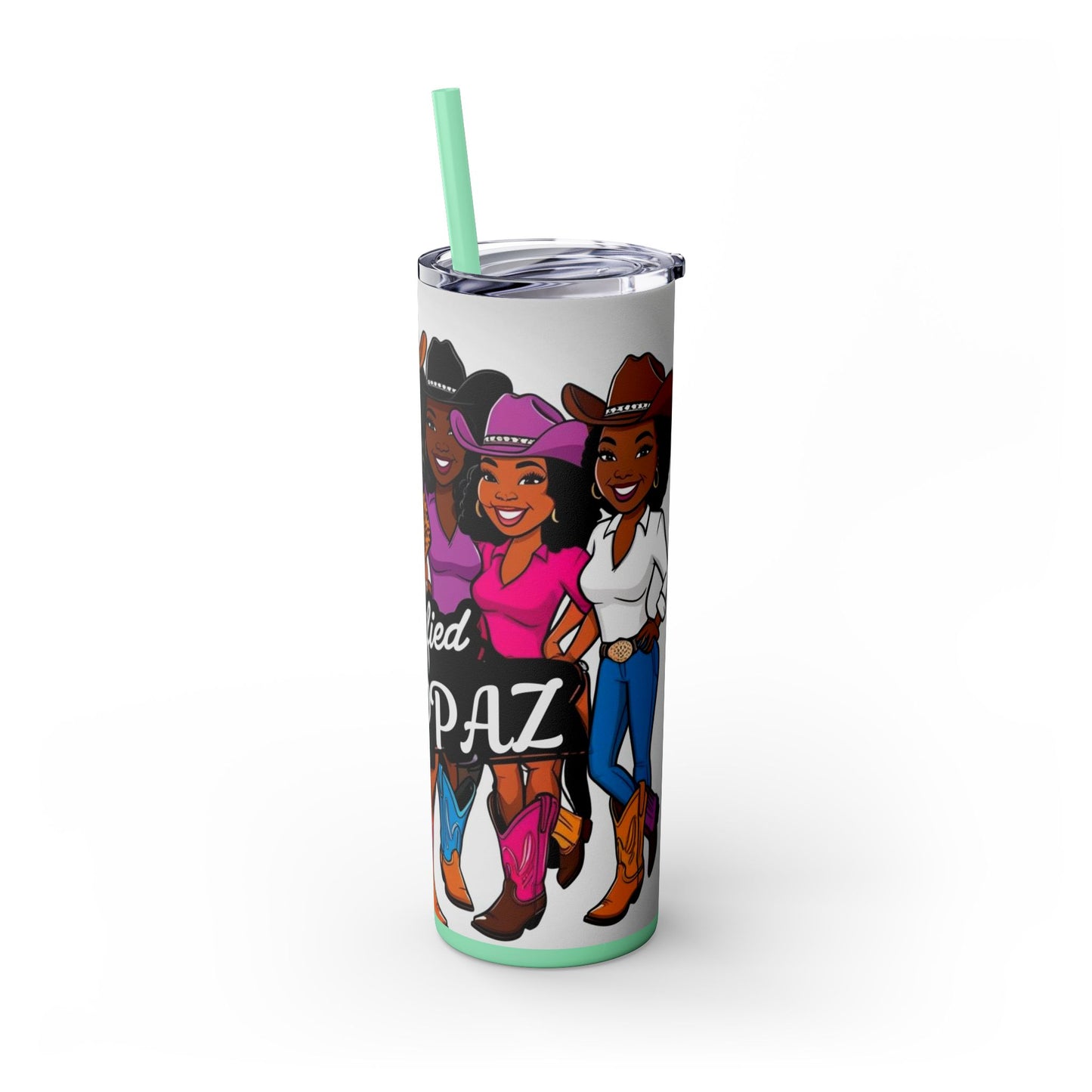 Certified Steppaz Skinny Tumbler with Straw, 20oz