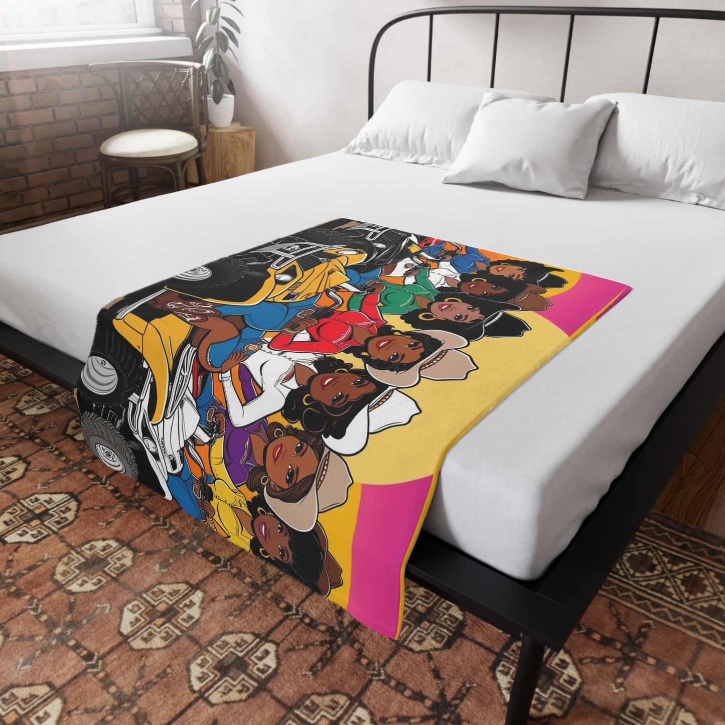 Bright Melanin Plush Fleece Blanket