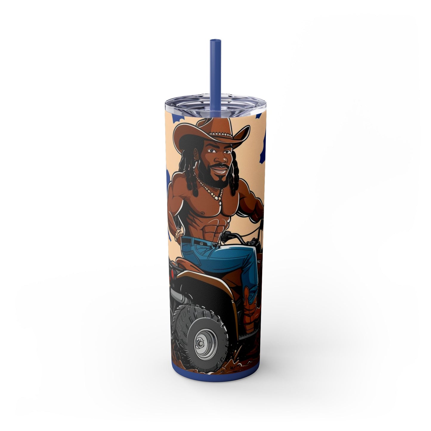 Sexy Locs Skinny Tumbler with Straw - 20oz
