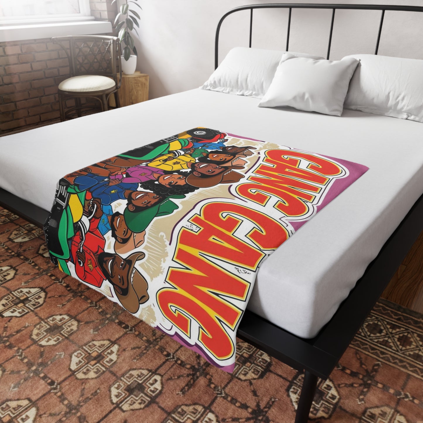 Group ATV Cartoon Plush Fleece Blanket