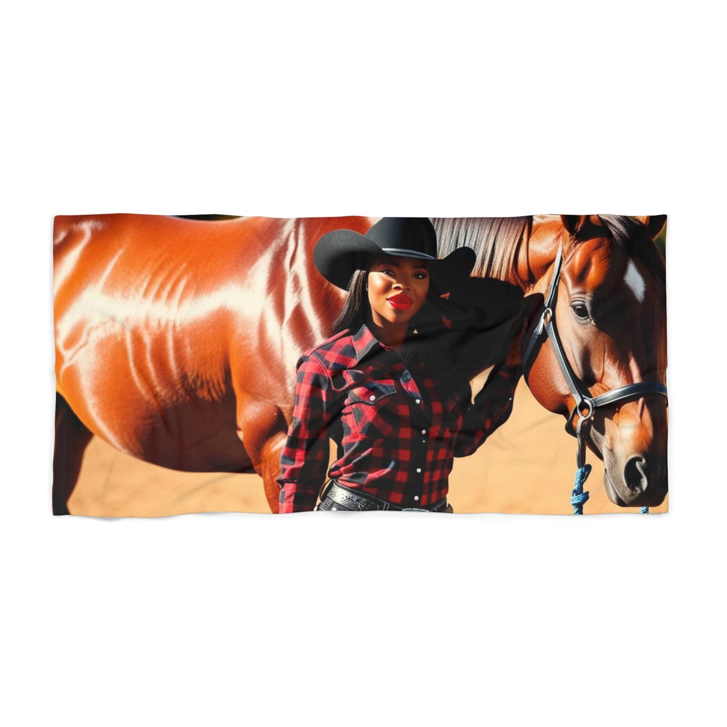 Black Beauty Beach Towel