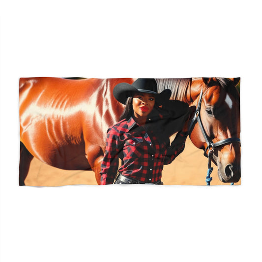 Black Beauty Beach Towel