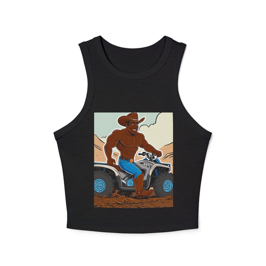 Big Cowboy Adventure Micro Rib Racer Tank Top