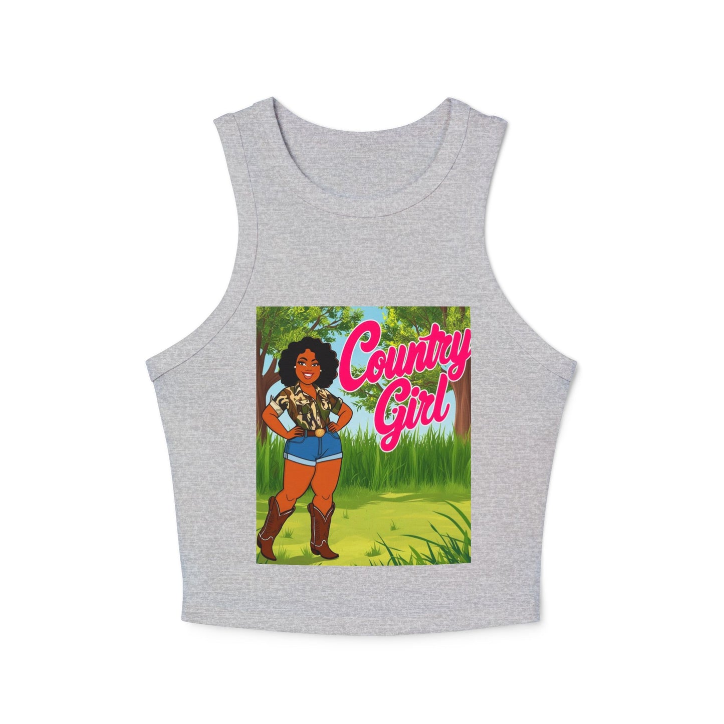 Country Girl Women's Micro Rib Racer Tank Top