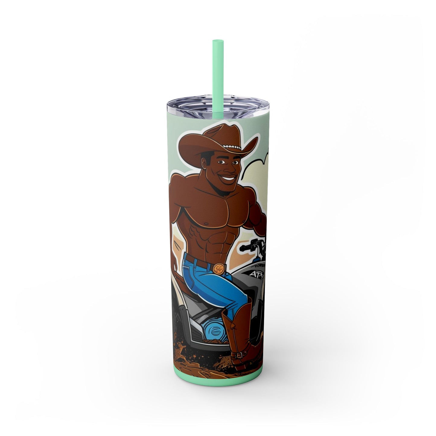 Big Cowboy Adventure Skinny Tumbler with Straw - 20oz