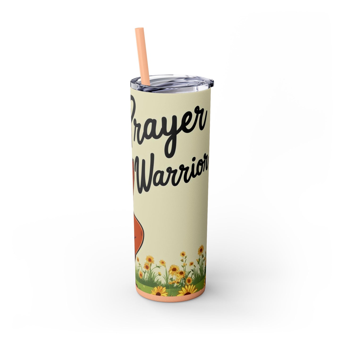 Prayer Warrior  20oz Skinny Tumbler with Straw