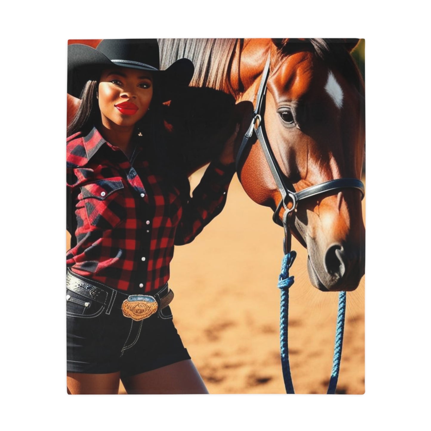 Black Beauty Plush Fleece Blanket