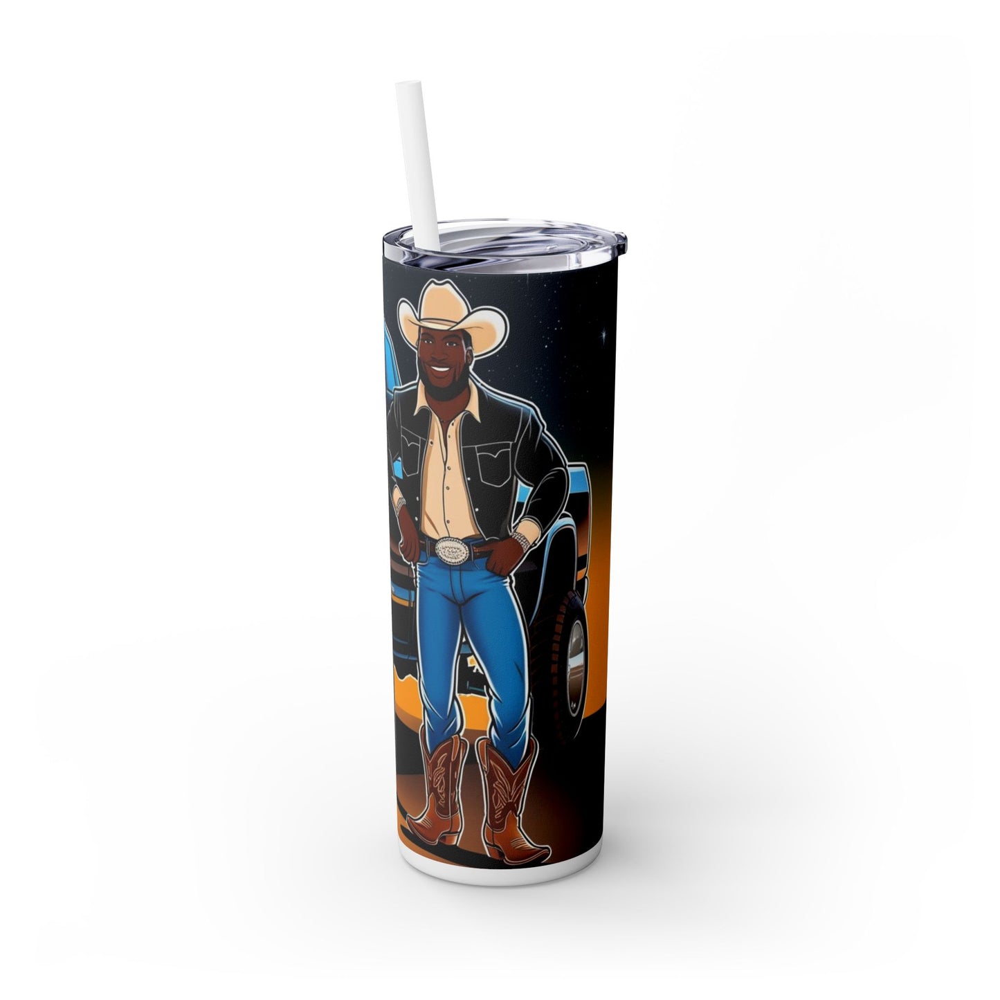 Don't Touch My Truck Skinny Tumbler with Straw, 20oz