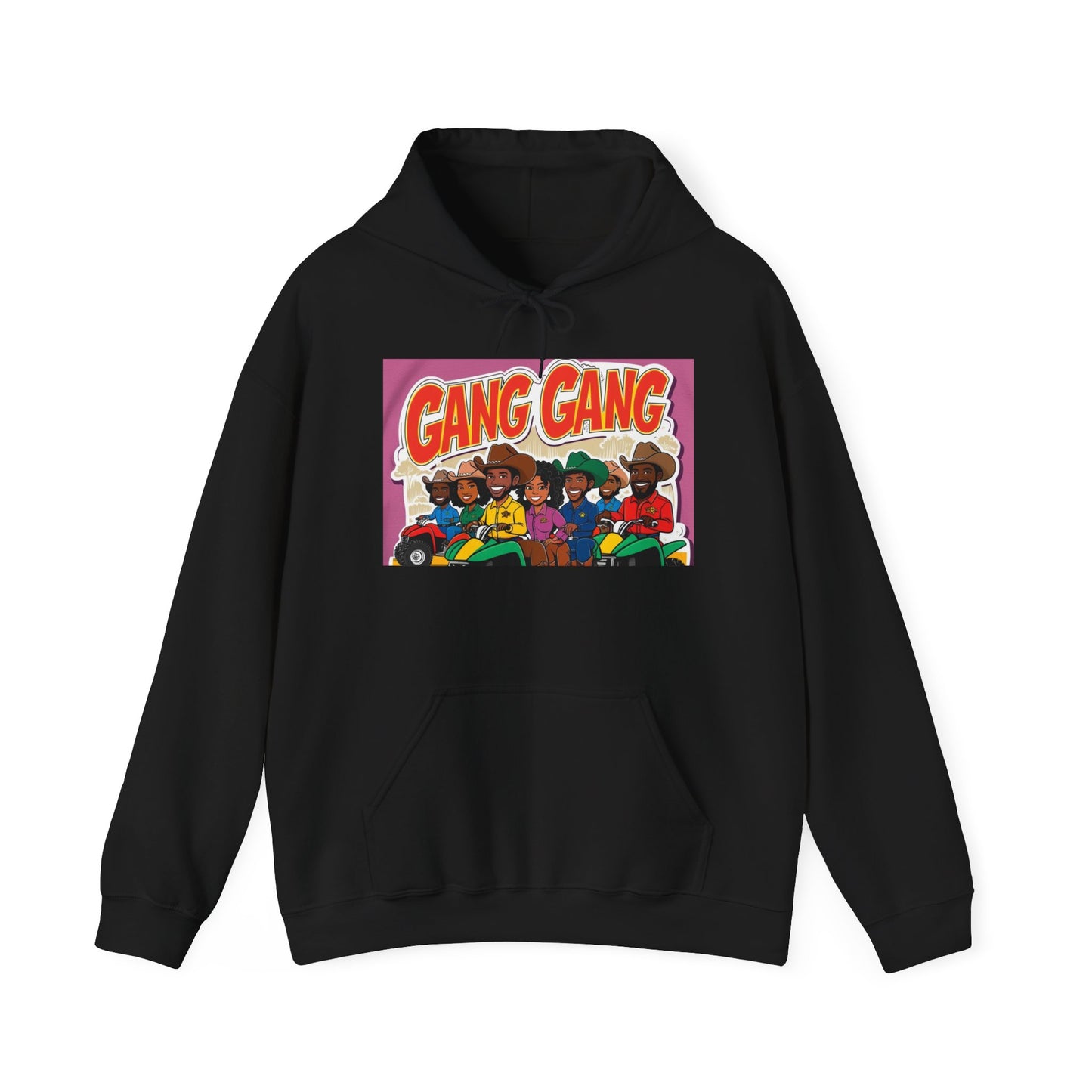 Group ATV Cartoon Graphic Hoodie