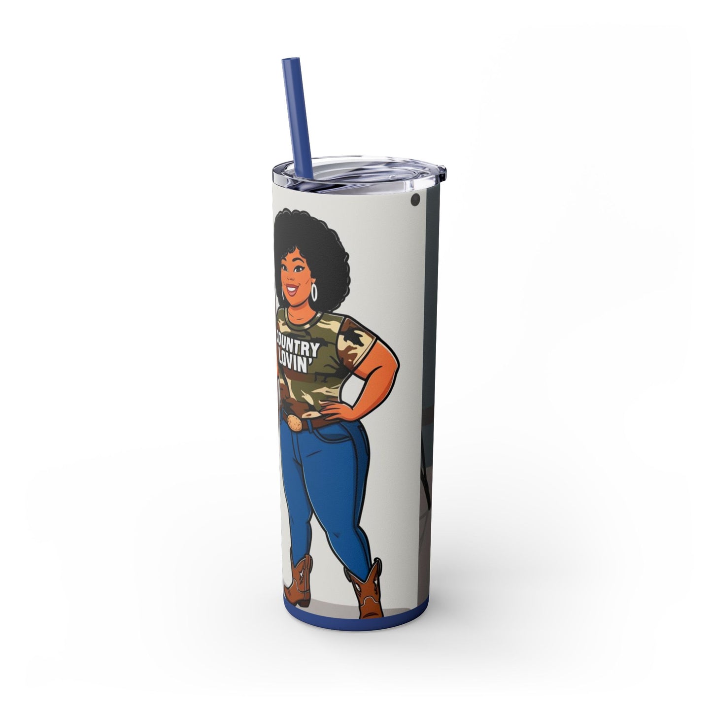Country Lovin Skinny Tumbler with Straw, 20oz
