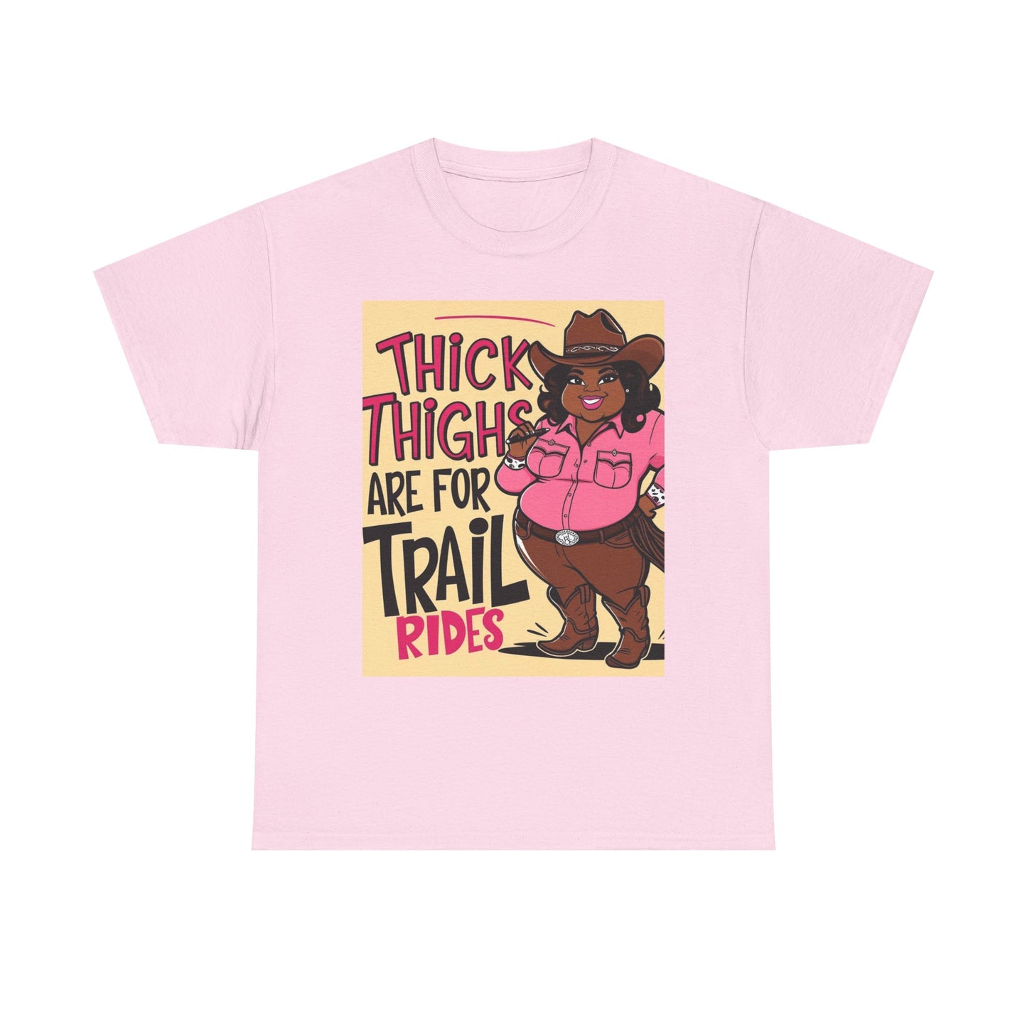 Thick Thighs Are For Trail Rides Unisex Cotton Tee