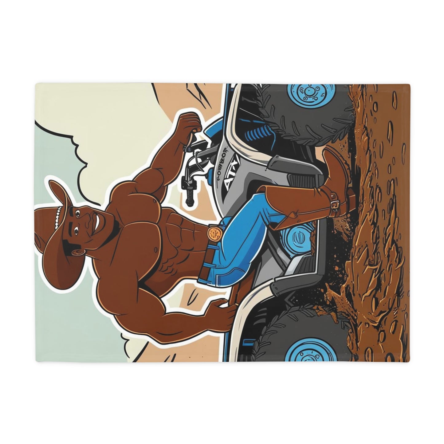 Big Cowboy Adventure Plush Fleece Blanket