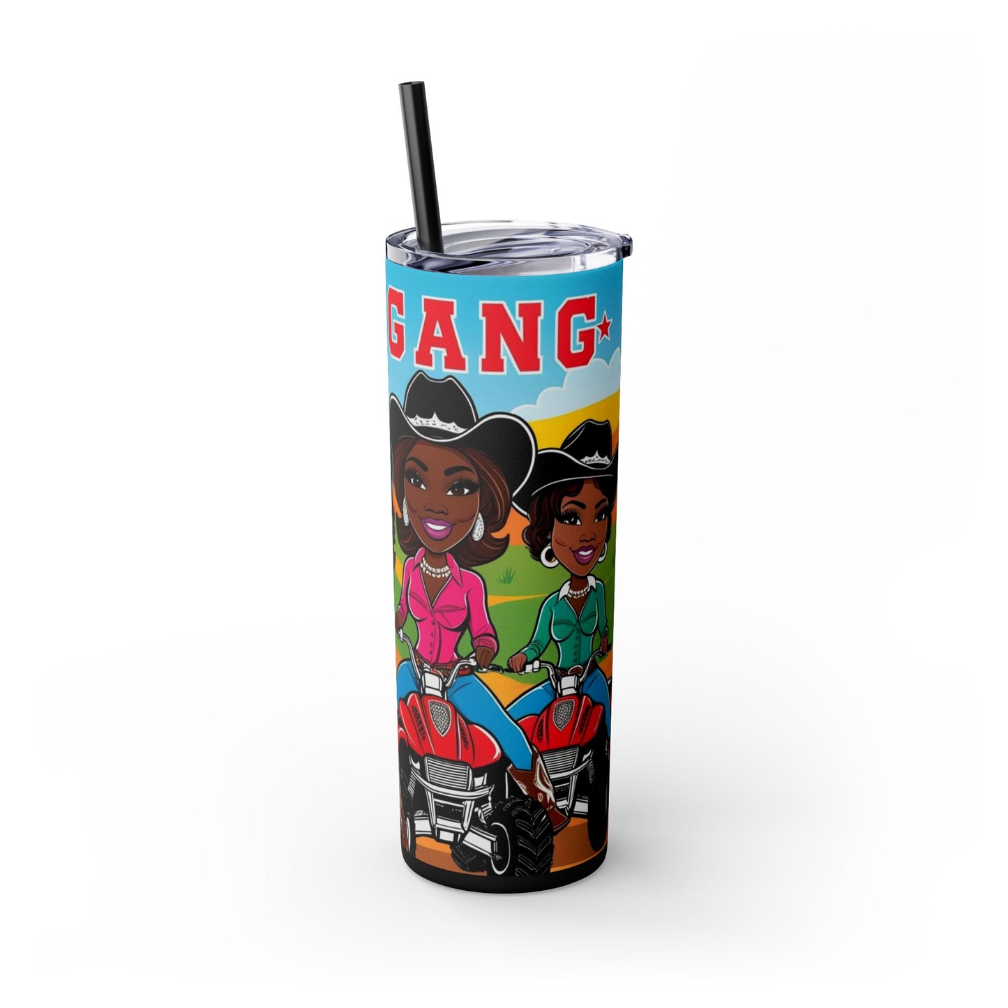 Cowgirl Gang Skinny Tumbler with Straw
