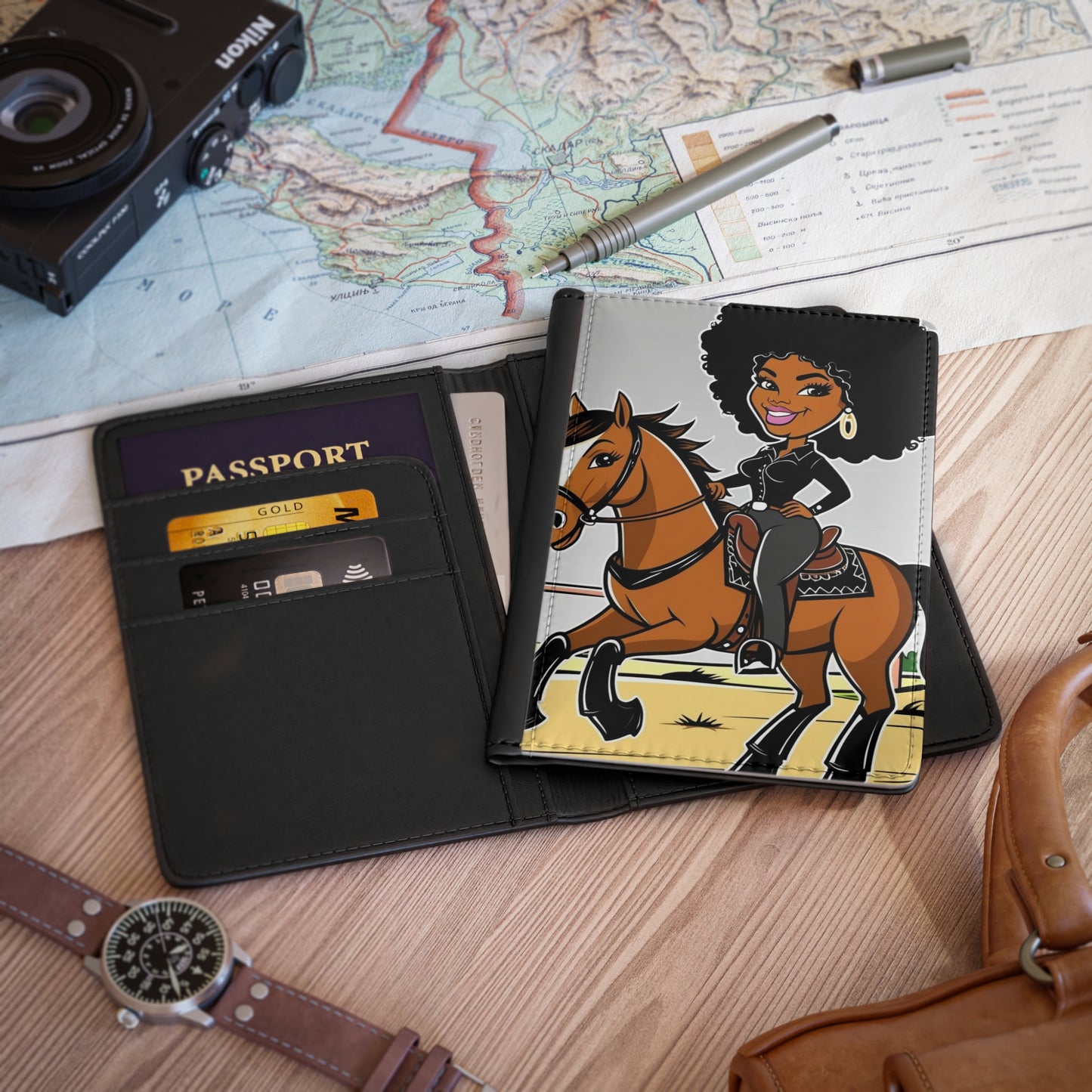 Confident Woman Passport Cover