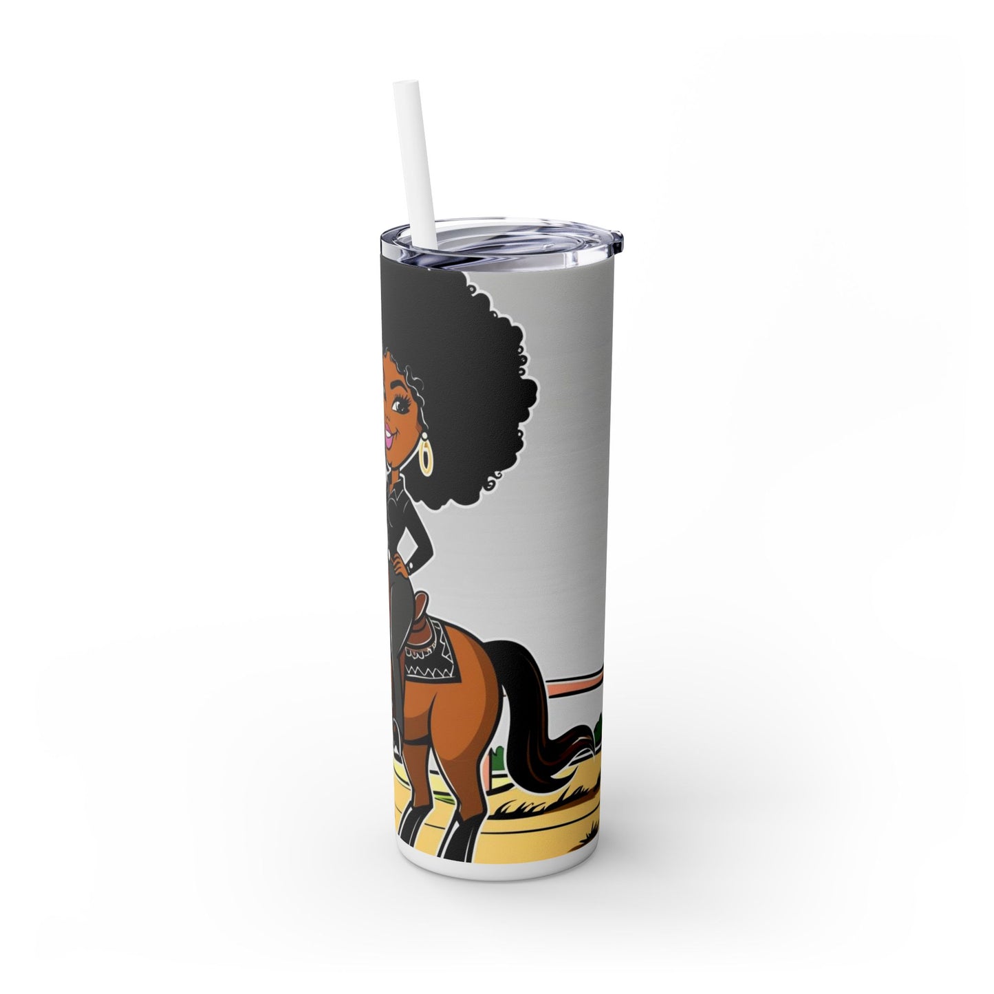 Confident Woman Skinny Tumbler with Straw - 20oz