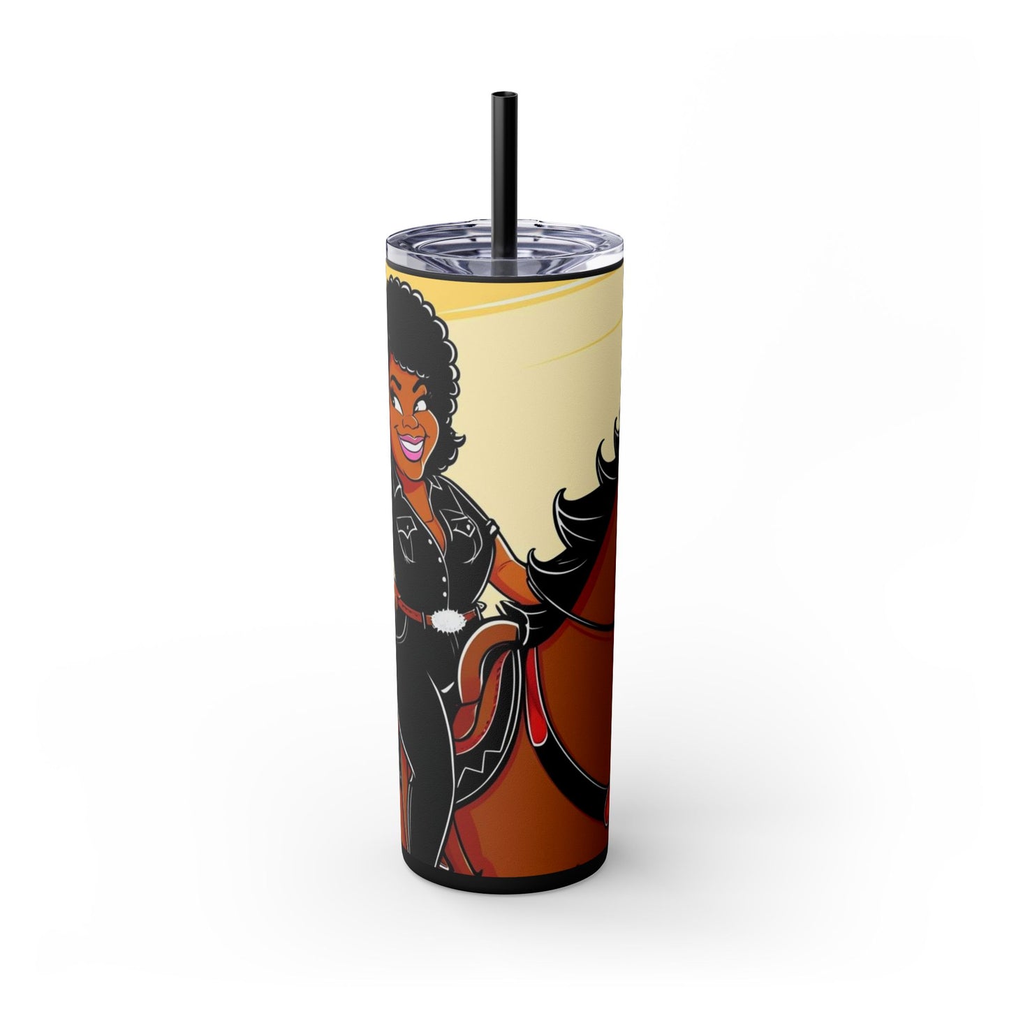 Sittin' Pretty Skinny Tumbler with Straw, 20oz