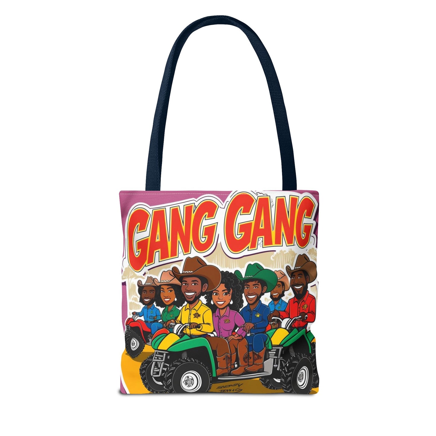 Group ATV Cartoon Tote Bag
